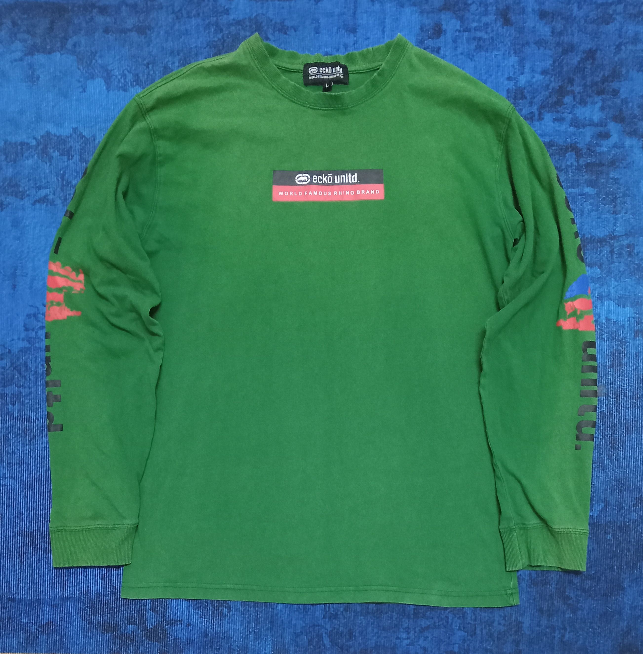 Ecko Unltd. Ecko unltd. Rare Design Long Sleeve Distressed T Shirt Size US L / EU 52-54 / 3 - 1 Thumbnail