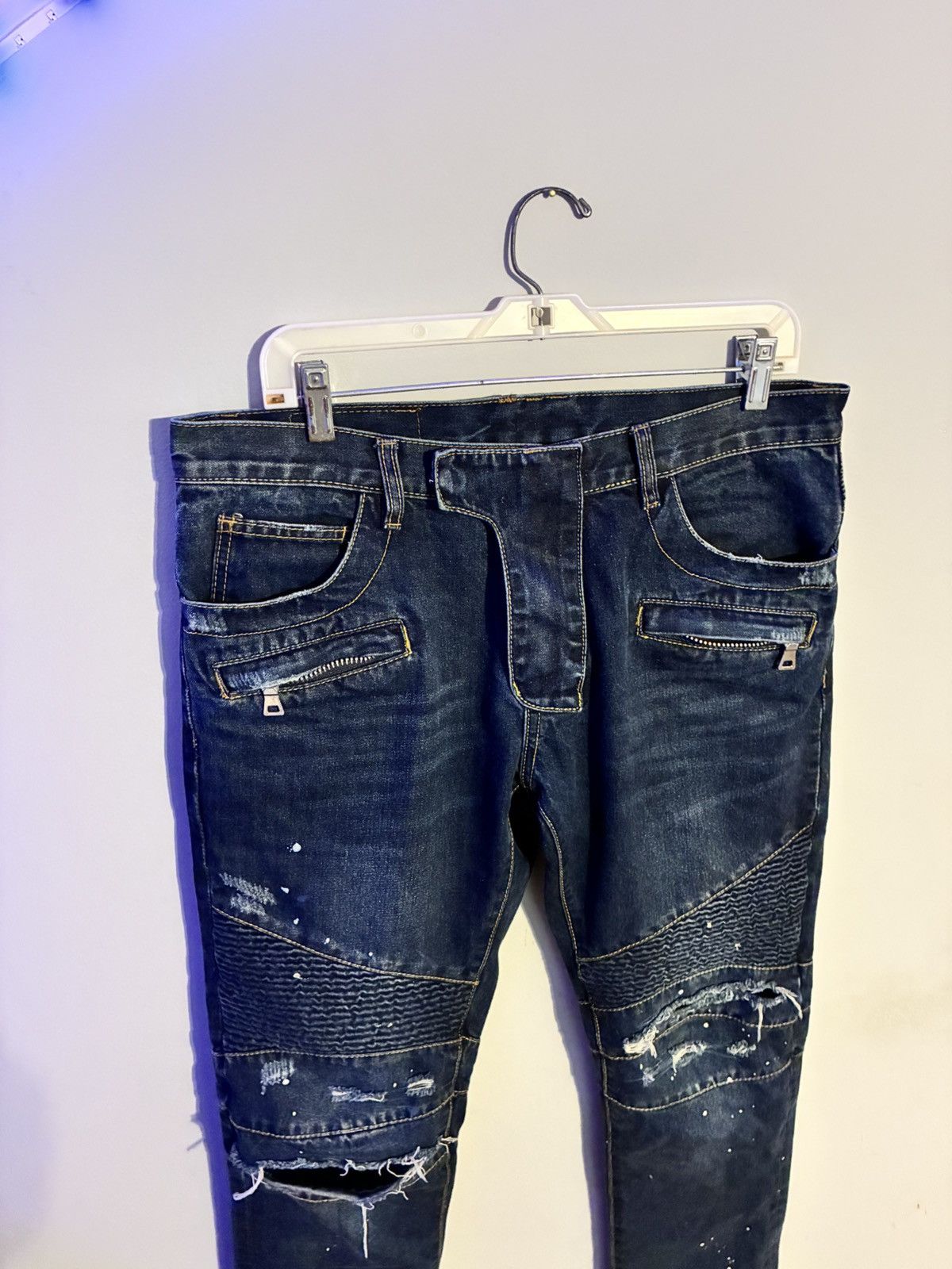 Balmain Balmain Moto Jeans Size US 34 / EU 50 - 2 Thumbnail