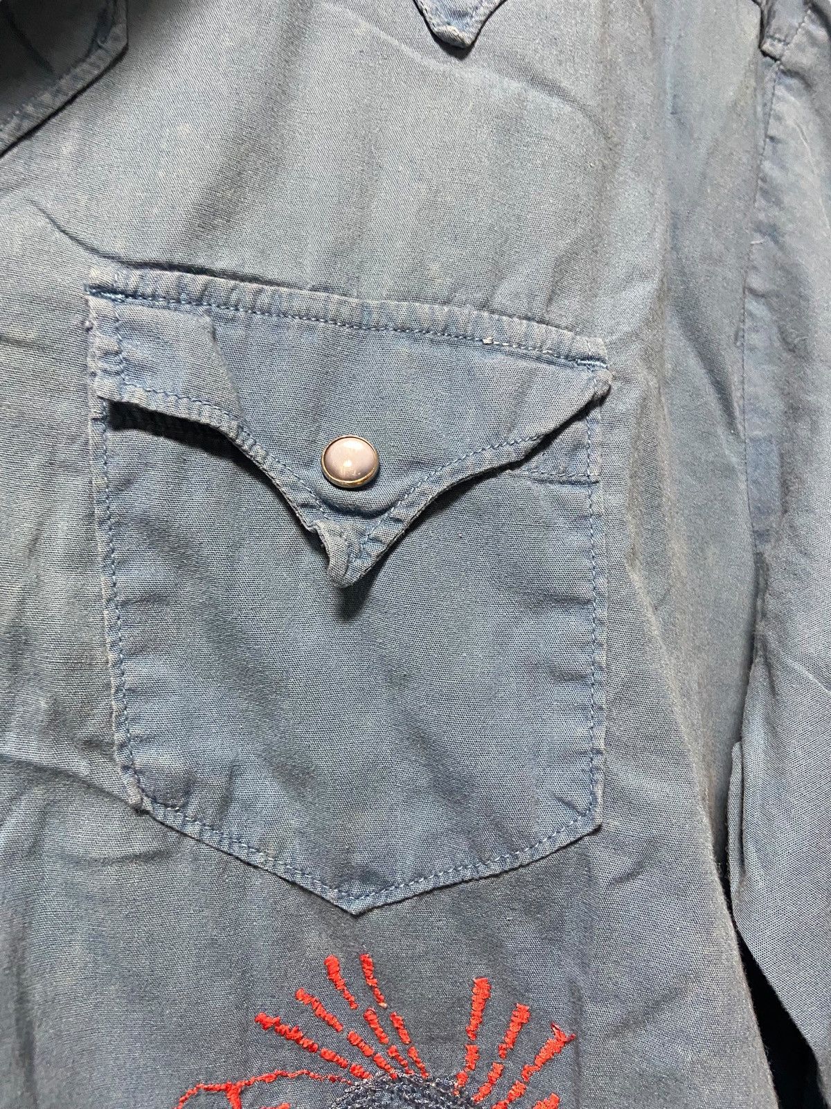 Diesel Vintage Diesel Western Pearl Snap Crazy Needle Shirt Size L Size US L / EU 52-54 / 3 - 5 Thumbnail