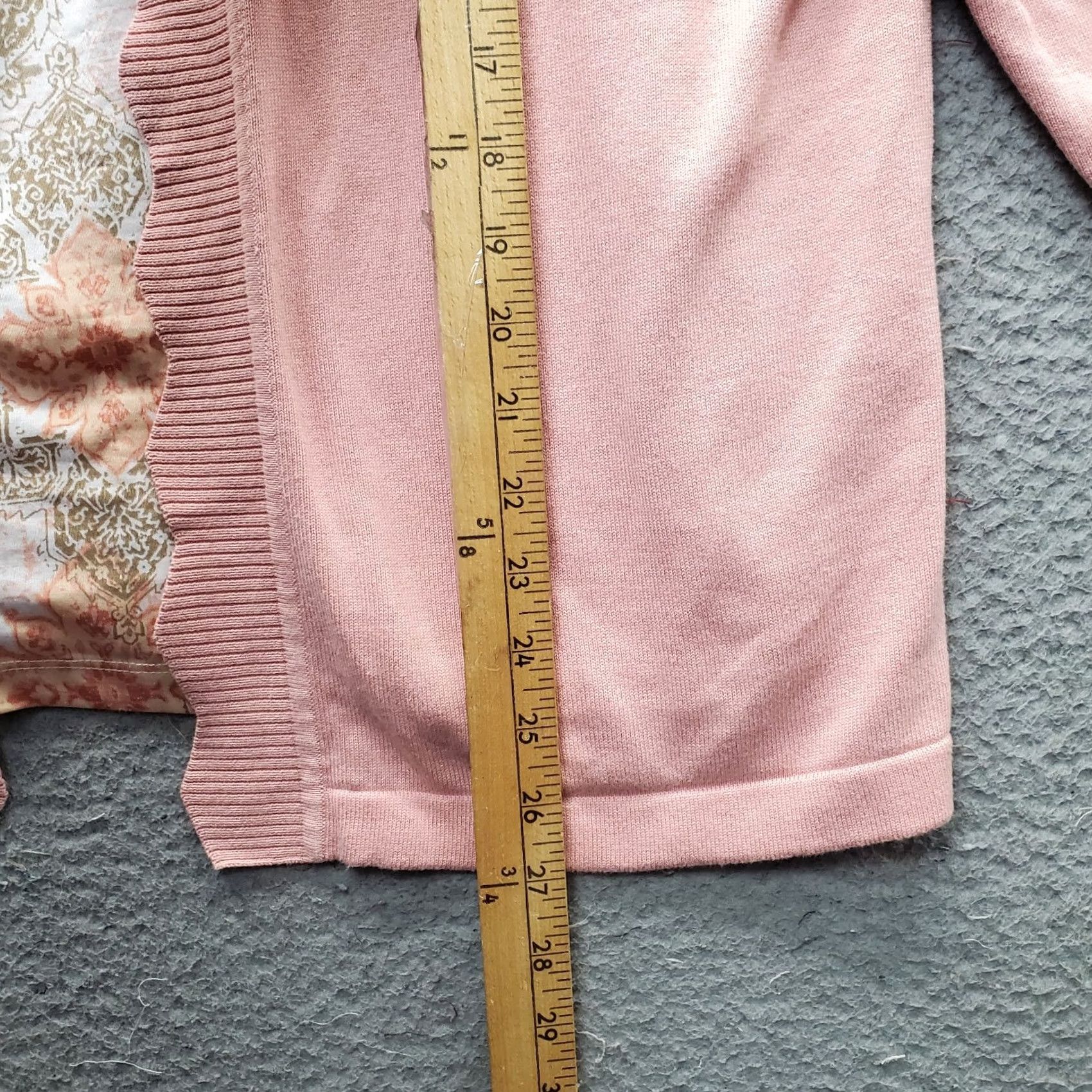 Vintage Alfred Dunner Cardigan Womens XL Pink Floral Pleat Edge Scalloped Edge Detail Vintage: No Size XL / US 12-14 / IT 48-50 - 5 Thumbnail
