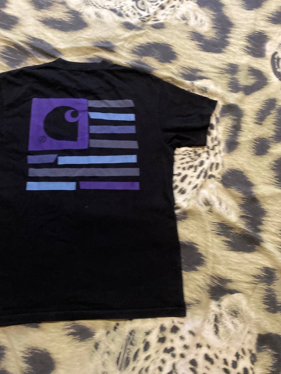 Carhartt Black T-Shirt Streetwear big print logo Y2K Vintage Carhartt Size US XS / EU 42 / 0 - 14 Thumbnail
