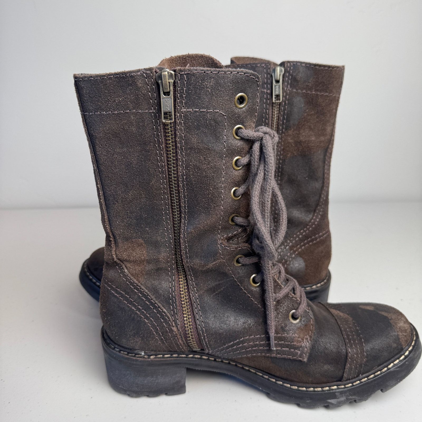 Donald Pliner × Other Donald J Pliner Brown Leather Lace Up Zip Boots - 8.5M Size US 8.5 / IT 38.5 - 7 Thumbnail