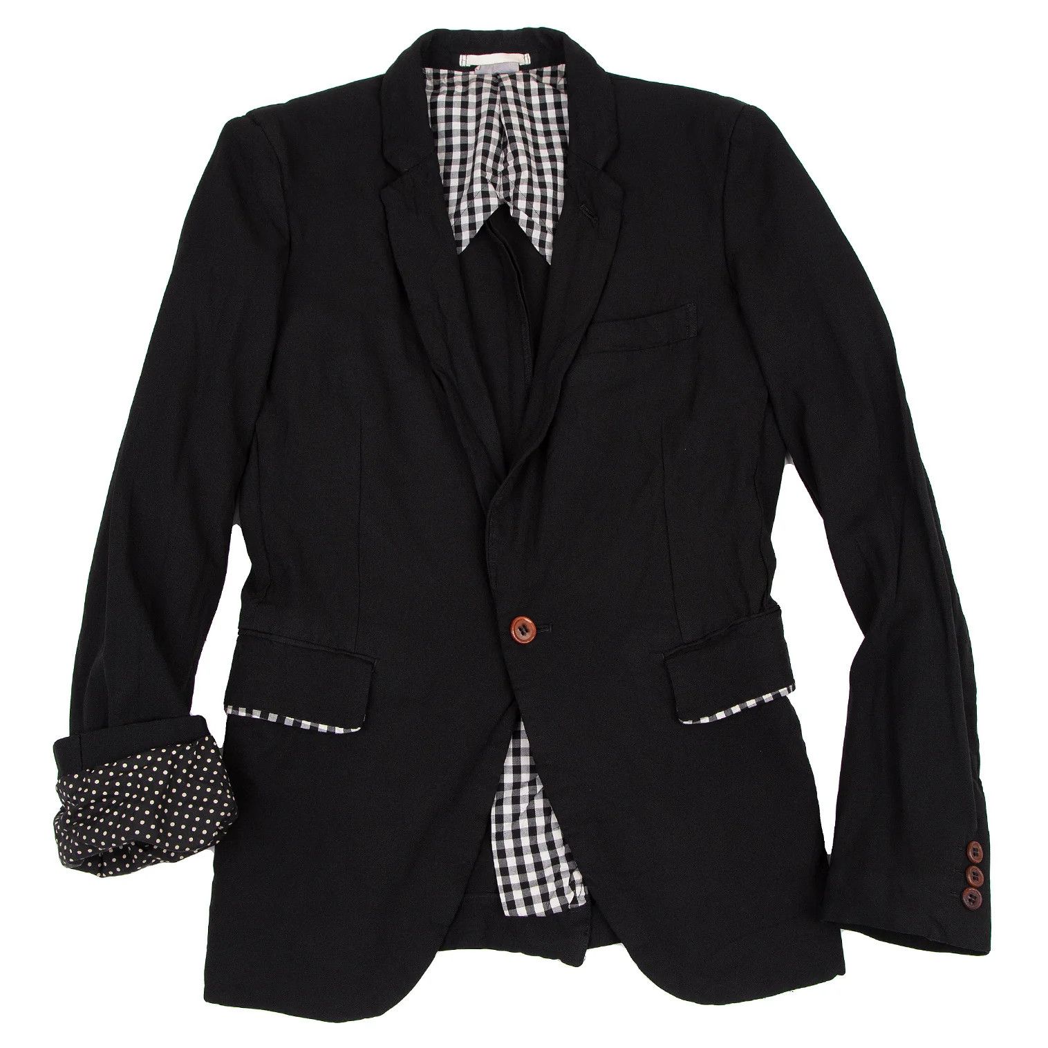 Comme des Garcons Homme Plus Polyester Jacket with Pattern in Black, Size XS Size US XS / EU 42 / 0 - 1 Preview