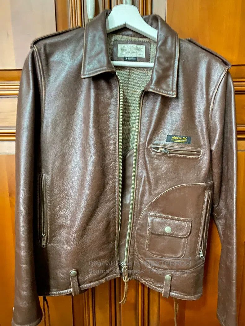 Neighborhood Neighborhood Men's Leather Jacket Size US S / EU 44-46 / 1 - 1 Thumbnail