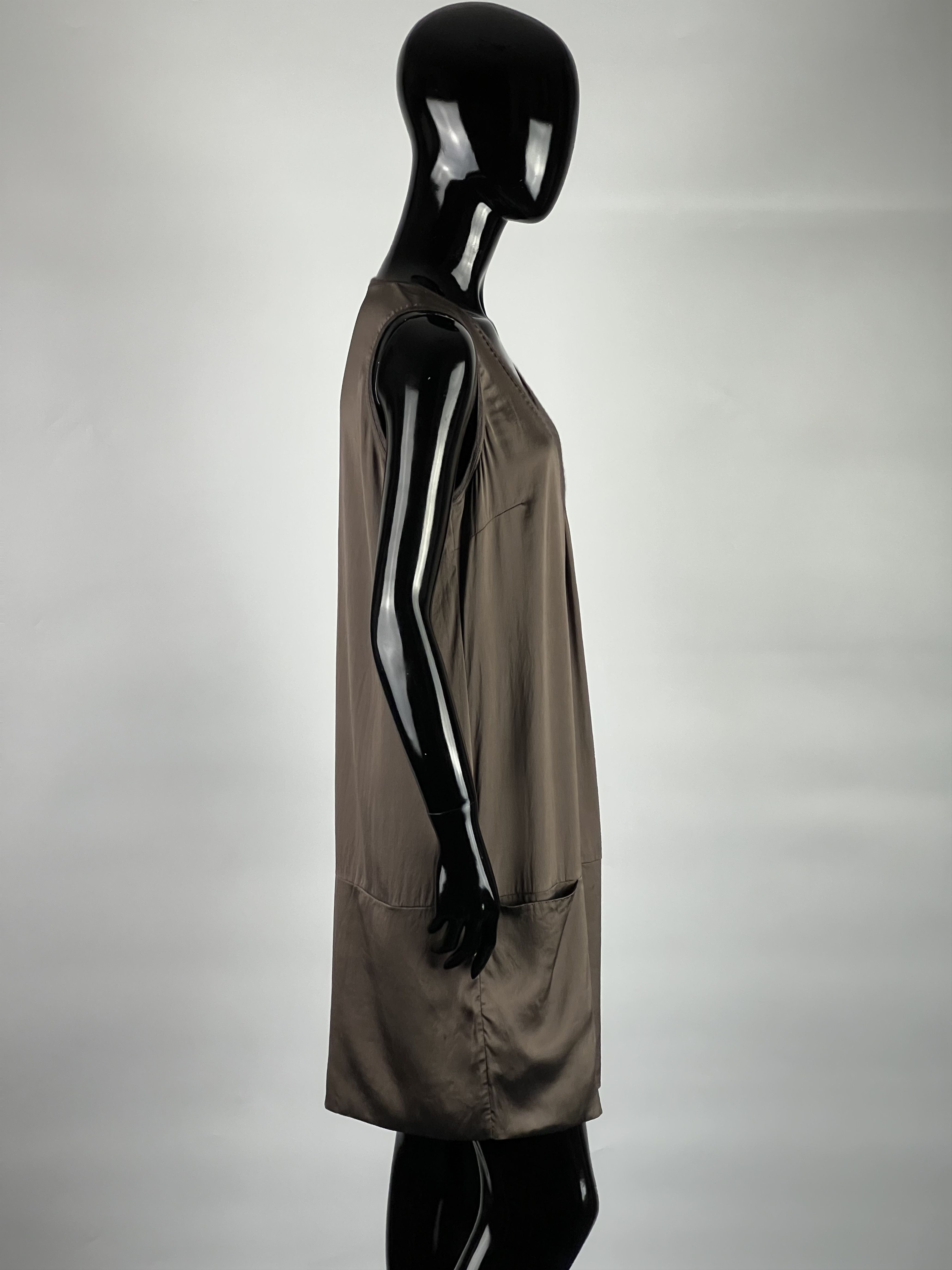 Brunello Cucinelli Brunello Cucinelli Sleeveless Silk Dress Size L/XL Size L / US 10 / IT 46 - 2 Thumbnail