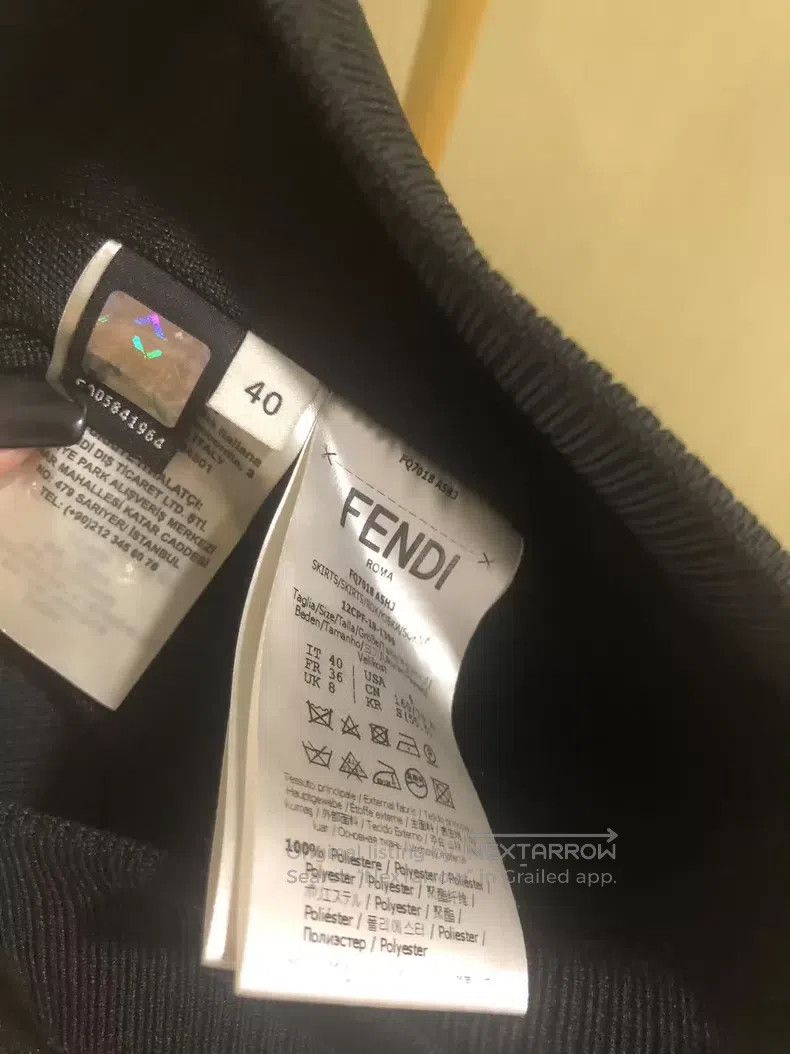 Fendi Fendi Black Monogram Half Skirt Size 26" / US 2 / IT 38 - 5 Thumbnail