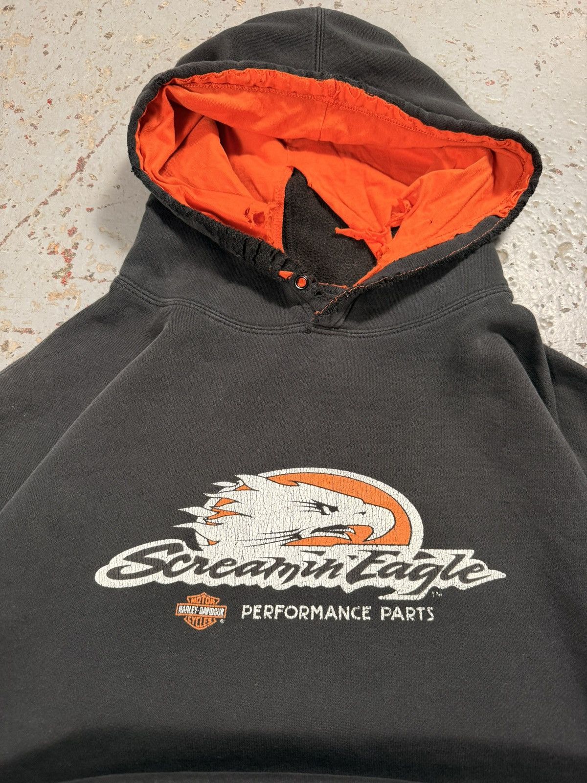 Harley Davidson Vintage Perfectly Thrashed Harley Davidson Hoodie Size US L / EU 52-54 / 3 - 6 Thumbnail