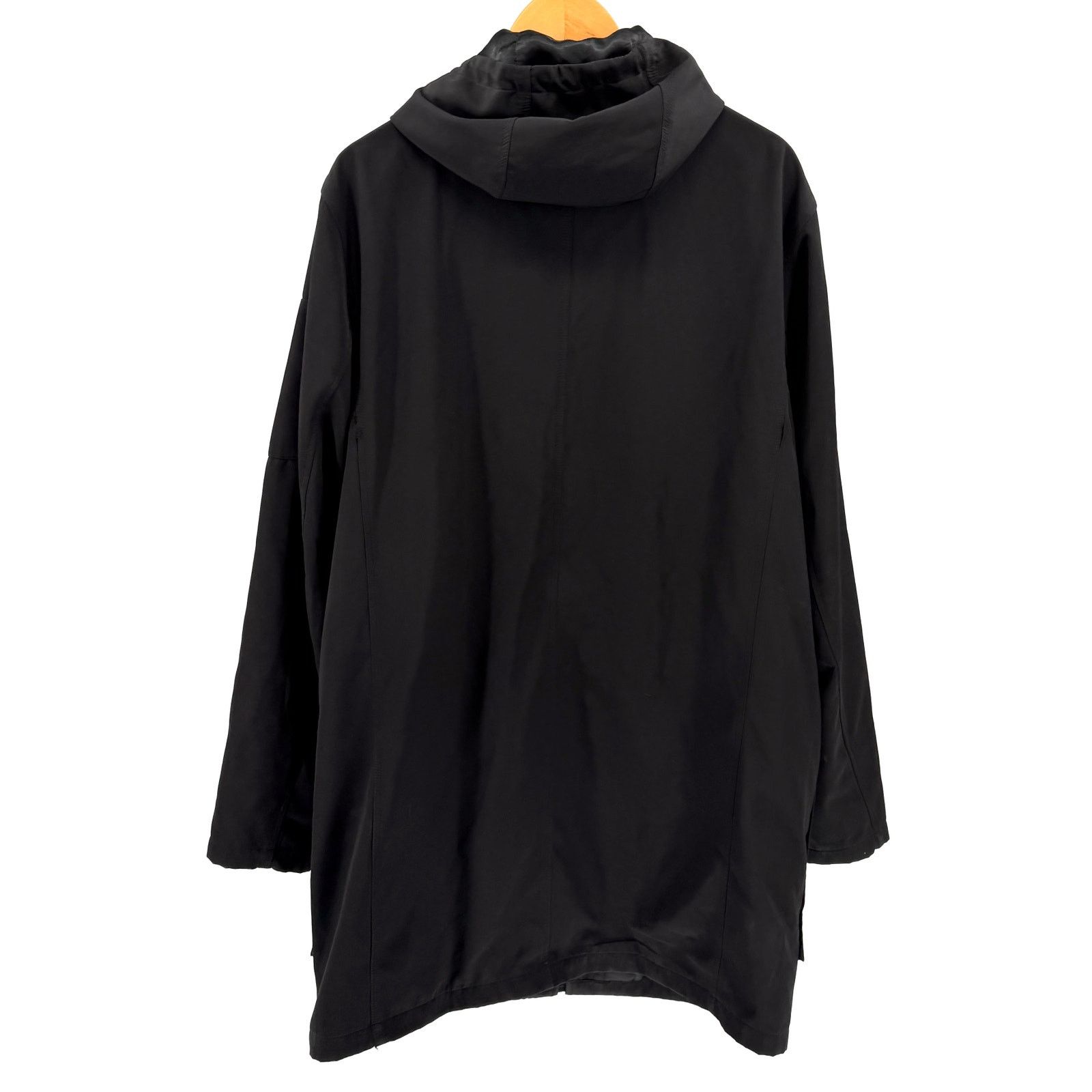 Wilke-Rodriguez Wilke Rodriguez Black Hooded Satin Lined Raincoat Size US L / EU 52-54 / 3 - 5 Thumbnail