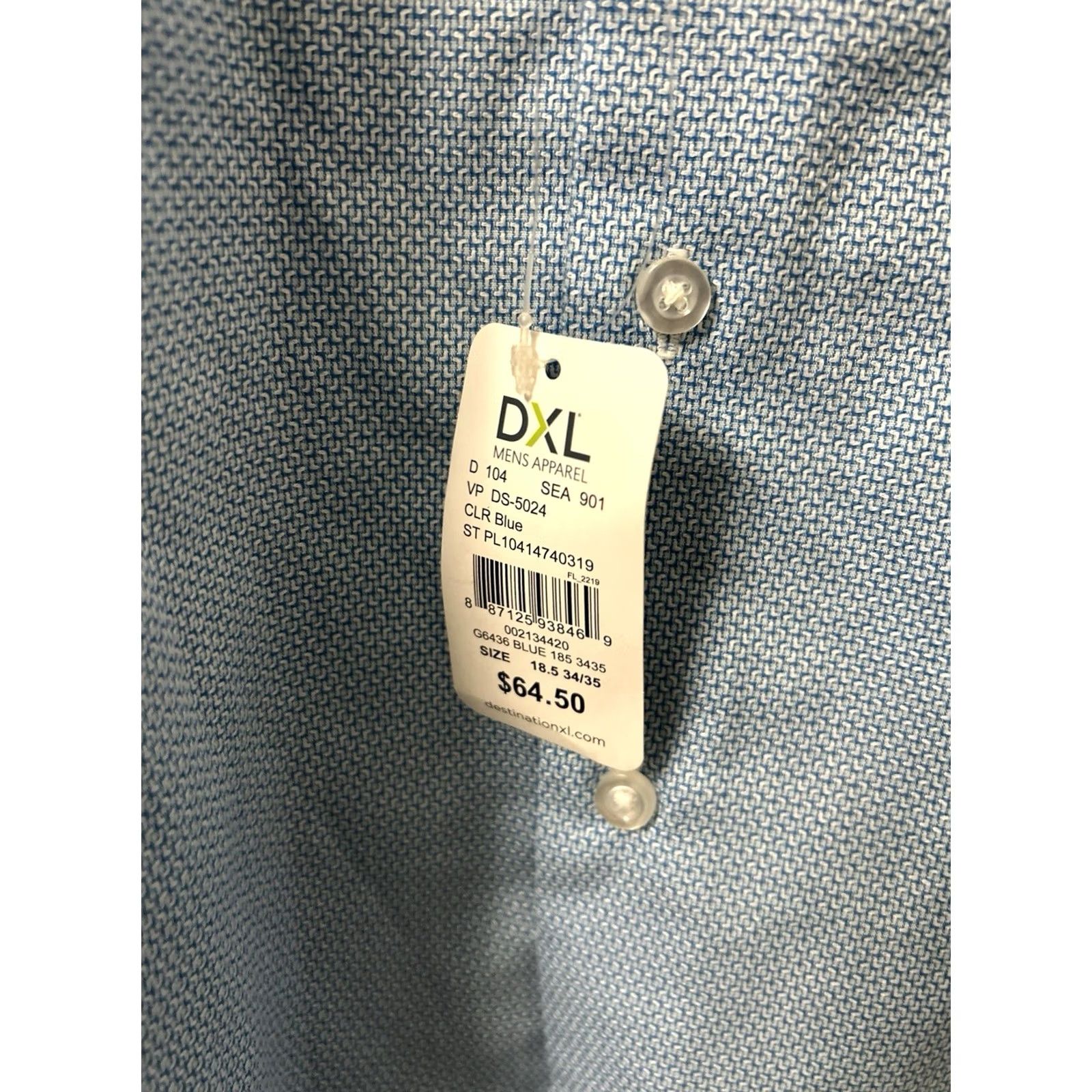 Vintage Synrgy Performance Shirt Mens 18.5 34/35 Blue Geometric Button Up NWT 5 MSRP Size US XXL / EU 58 / 5 - 5 Thumbnail