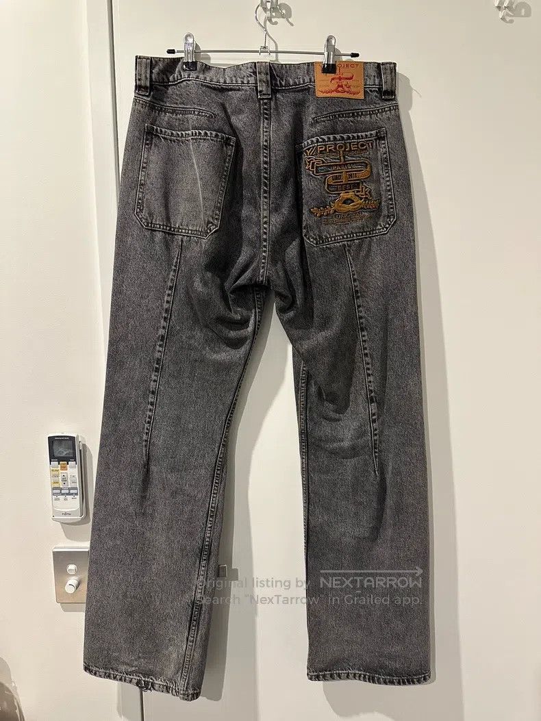 Y/Project Y/Project 32 Wash grey pocket embroidered jeans Size US 31 - 3 Thumbnail