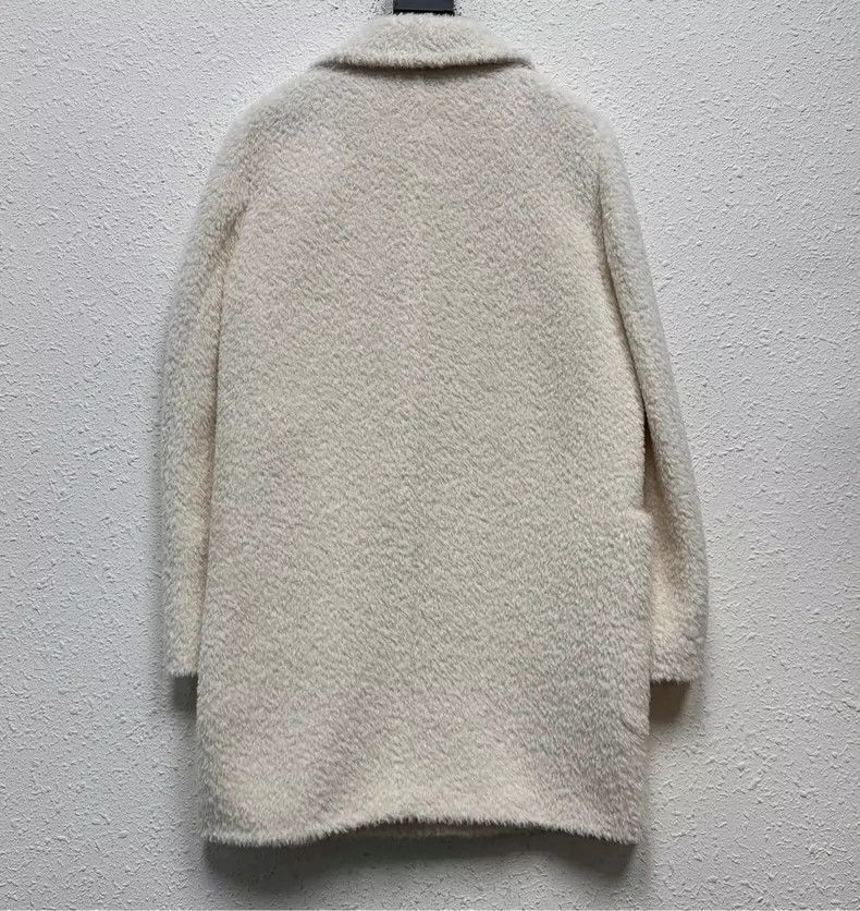 Max Mara Max Mara Studio Pure White Alpaca Size L / US 10 / IT 46 - 4 Thumbnail