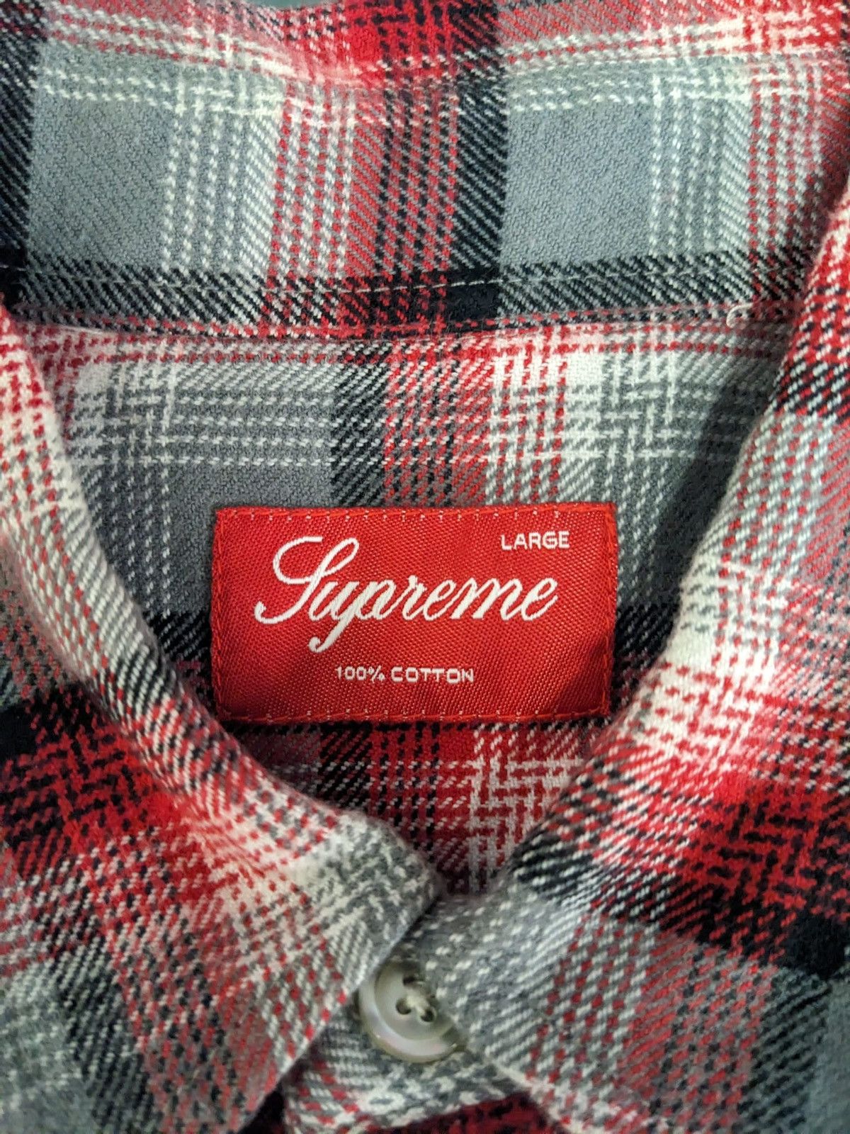 Supreme Supreme Cotton Plaid Flannel Sz Large Size US L / EU 52-54 / 3 - 8 Thumbnail