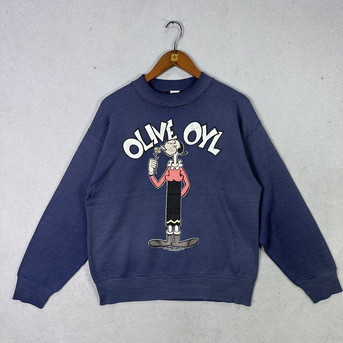 Vintage Vintage Olive Oyl Popeye Sweatshirt 90s Cartoon Size US L / EU 52-54 / 3 - 1 Thumbnail