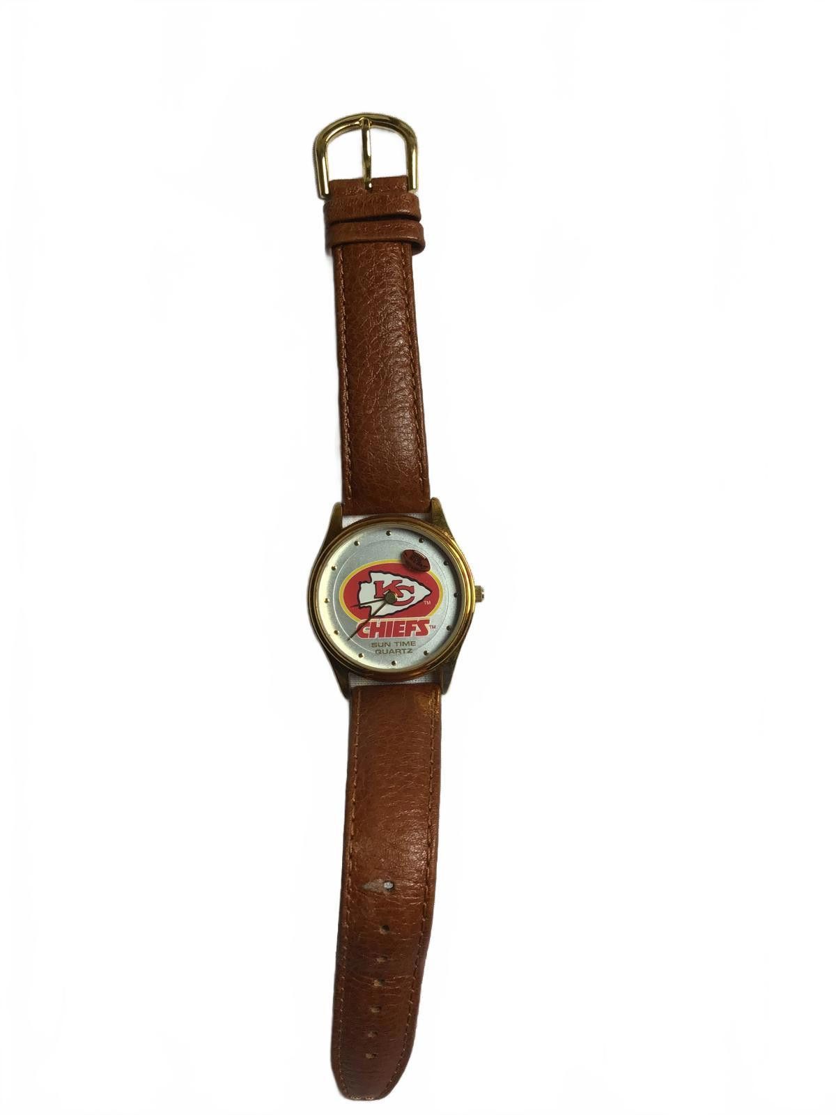 Other Kansas City Chiefs Vintage Quartz Watch with Brown Leather Size ONE SIZE - 6 Thumbnail