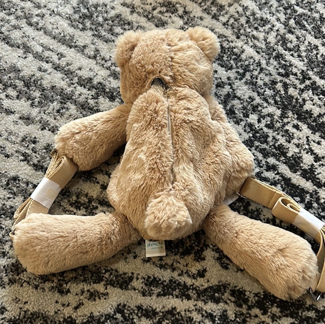 Other Jellycat Smudge Bear soft woven backpack 43cm Size ONE SIZE - 3 Thumbnail