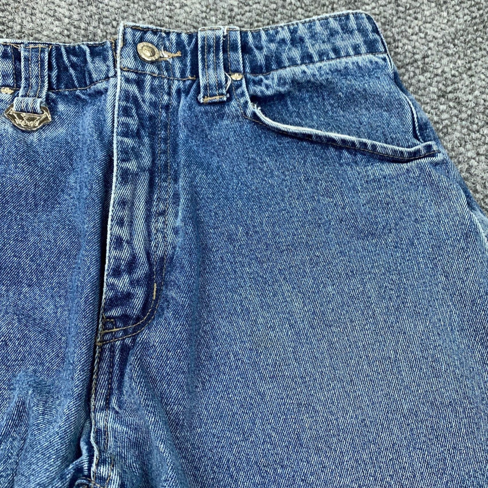 Vintage VINTAGE VIGOSS Jeans Mens 34x29 Baggy Loose Denim Blue 90s Grunge Streetwear Size US 31 - 5 Thumbnail