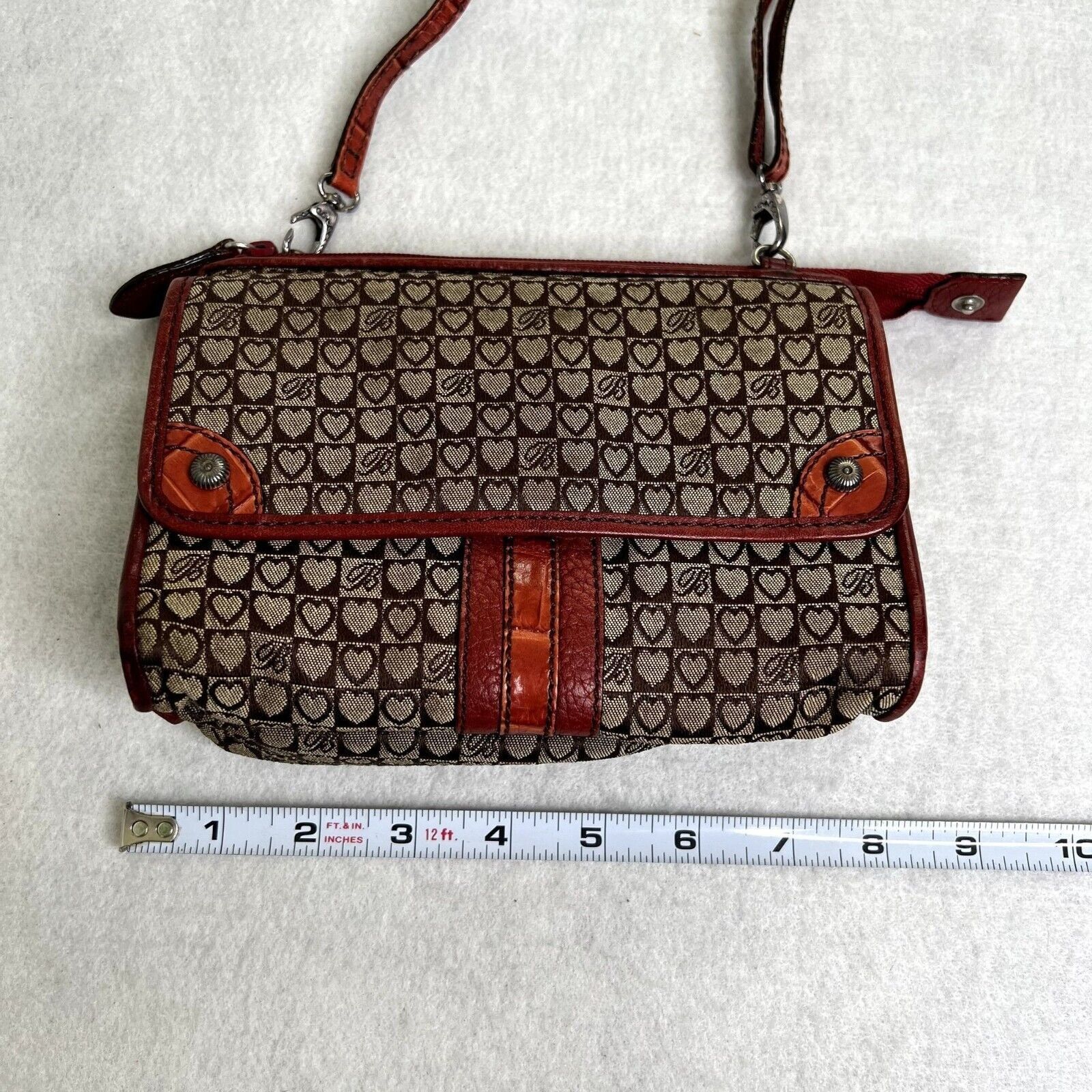 Brighton Brighton Red Patterned Crossbody Purse Size ONE SIZE - 7 Thumbnail