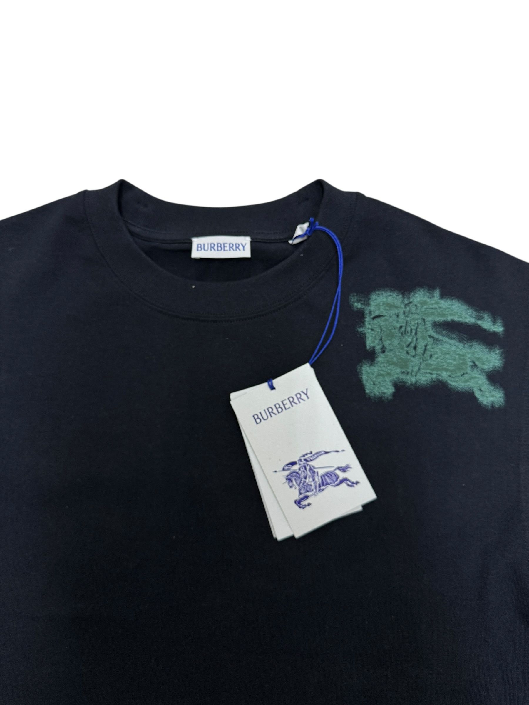Burberry Burberry Black & Green Logo T-Shirt Size US M / EU 48-50 / 2 - 3 Thumbnail
