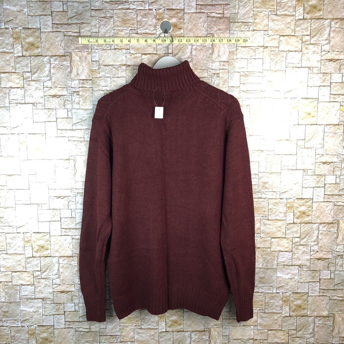Aran Isles Knitwear × Homespun Knitwear × Japanese Brand GU Maroon Knitwear #A1192 Size US L / EU 52-54 / 3 - 13 Thumbnail