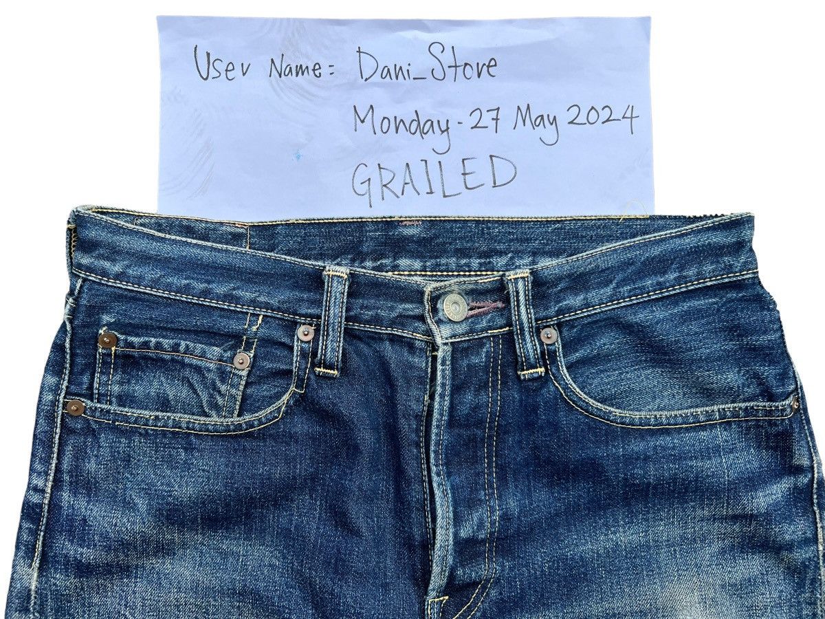 Kapital Kountry Vintage Kapital Distressed Straight Cut Denim Jeans 31x32 Size US 31 - 6 Thumbnail