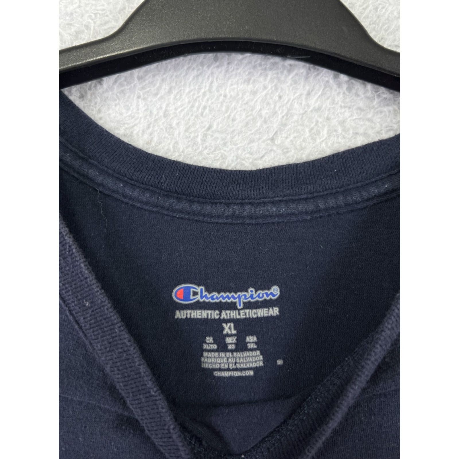 Champion Champion Shirt Men XL Blue Logo Short Sleeve Cotton Jersey Sports Retro All Seasons Men’s T-Shirt Size US XL / EU 56 / 4 - 4 Thumbnail