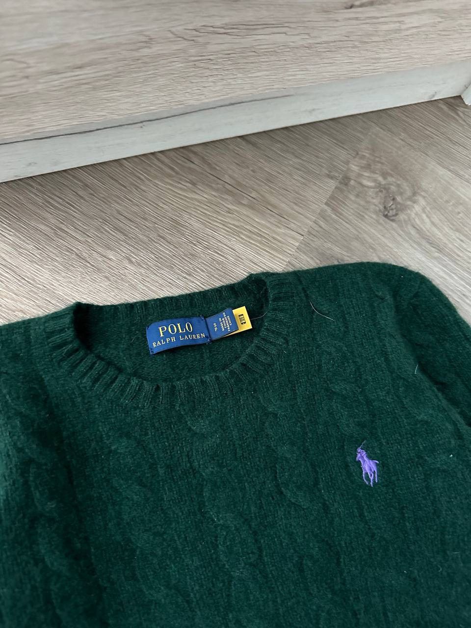 Polo Ralph Lauren × Vintage Vintage Polo Ralph Lauren Green Dark Cable Knit Sweater Size S / US 4 / IT 40 - 3 Thumbnail