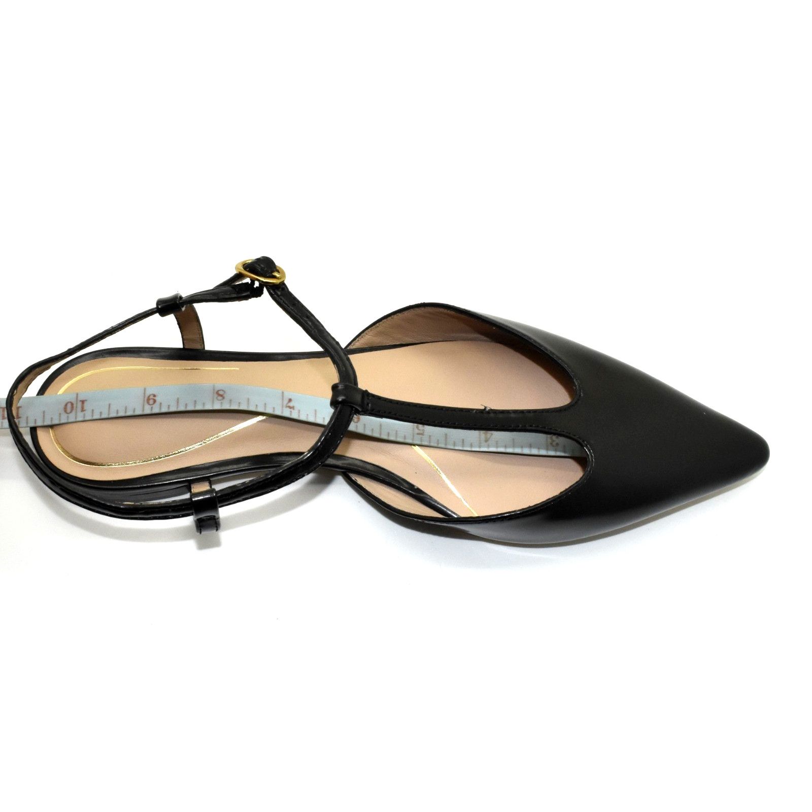 Cole Haan COLE HAAN Marlah Black Pointed Toe T-Strap Flats Size 8.5B Size US 8.5 / IT 38.5 - 7 Thumbnail