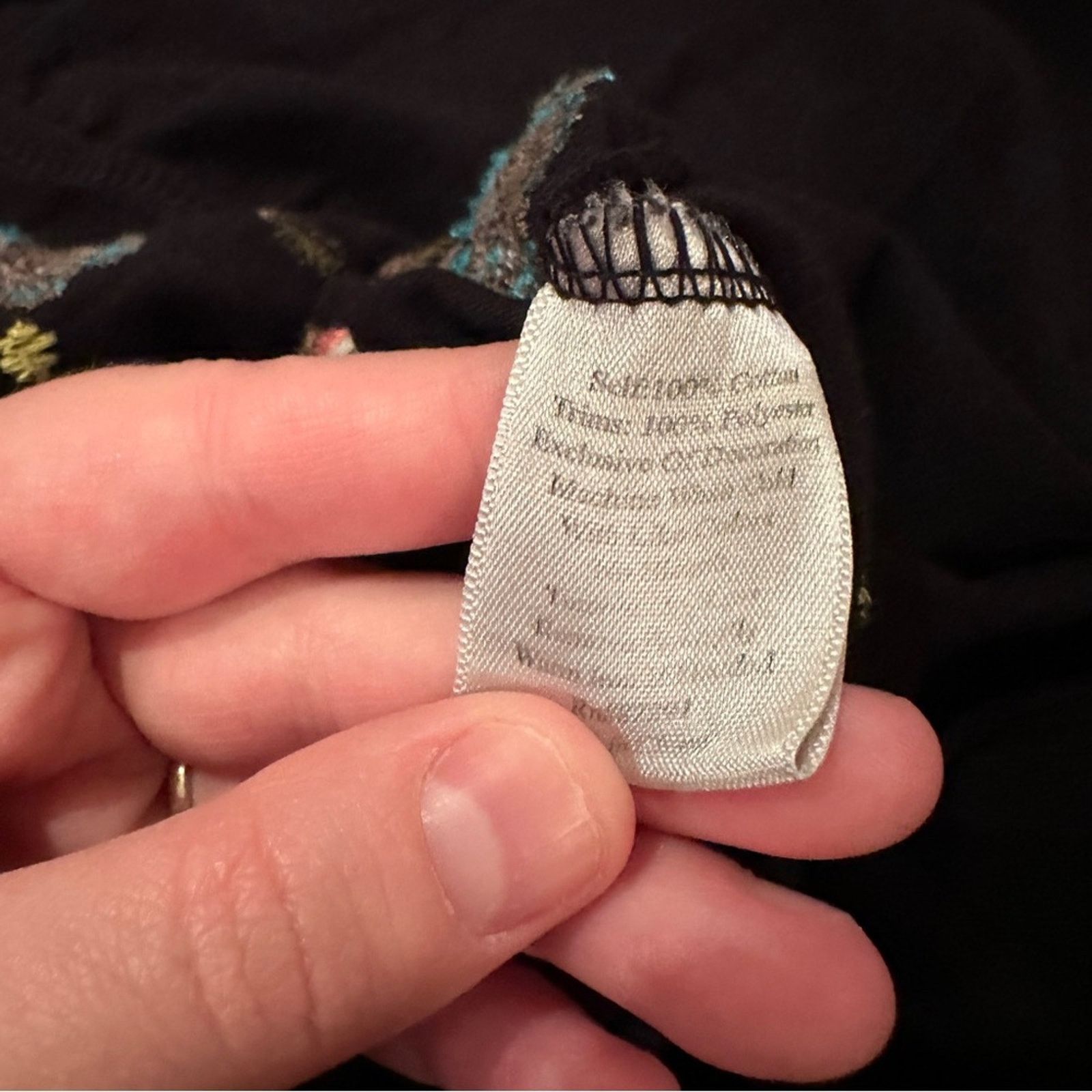 Johnny Was Johnny Was Black Multicolor Floral Embroidery Tunic Top Size S / US 4 / IT 40 - 6 Thumbnail