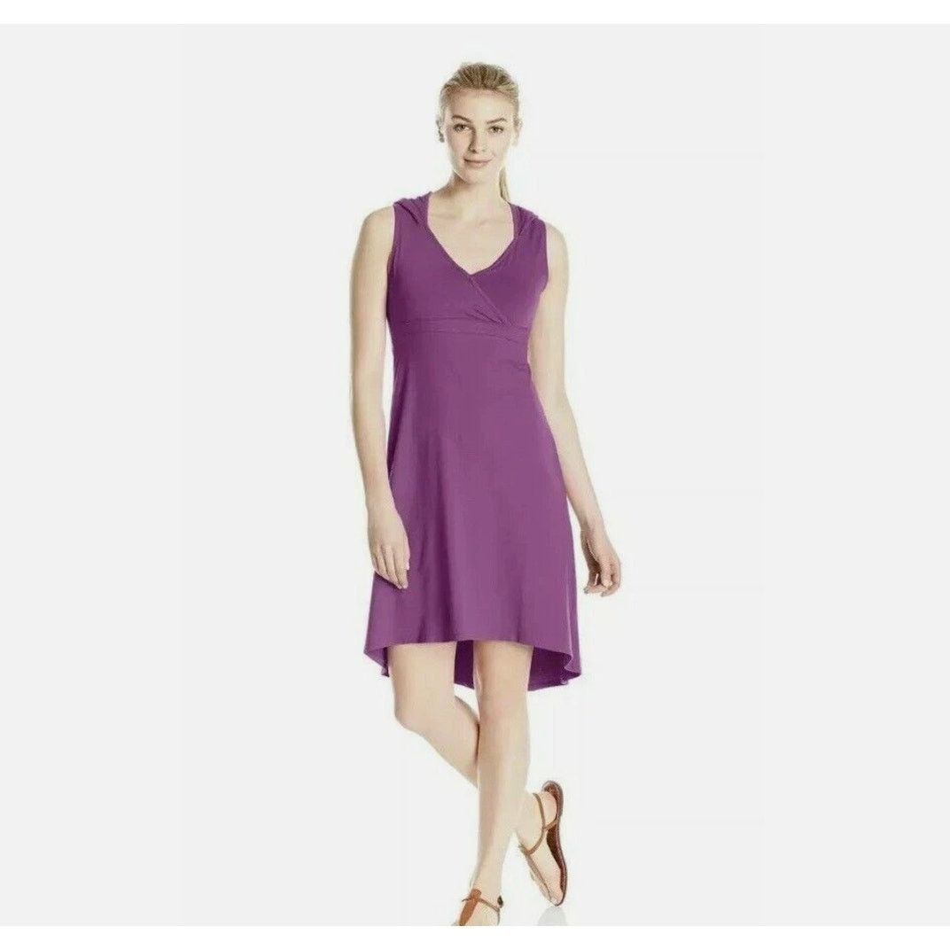 Prana prAna Women's Alana Dress Purple Hooded Sleeveless Athletic Size S / US 4 / IT 40 - 1 Thumbnail