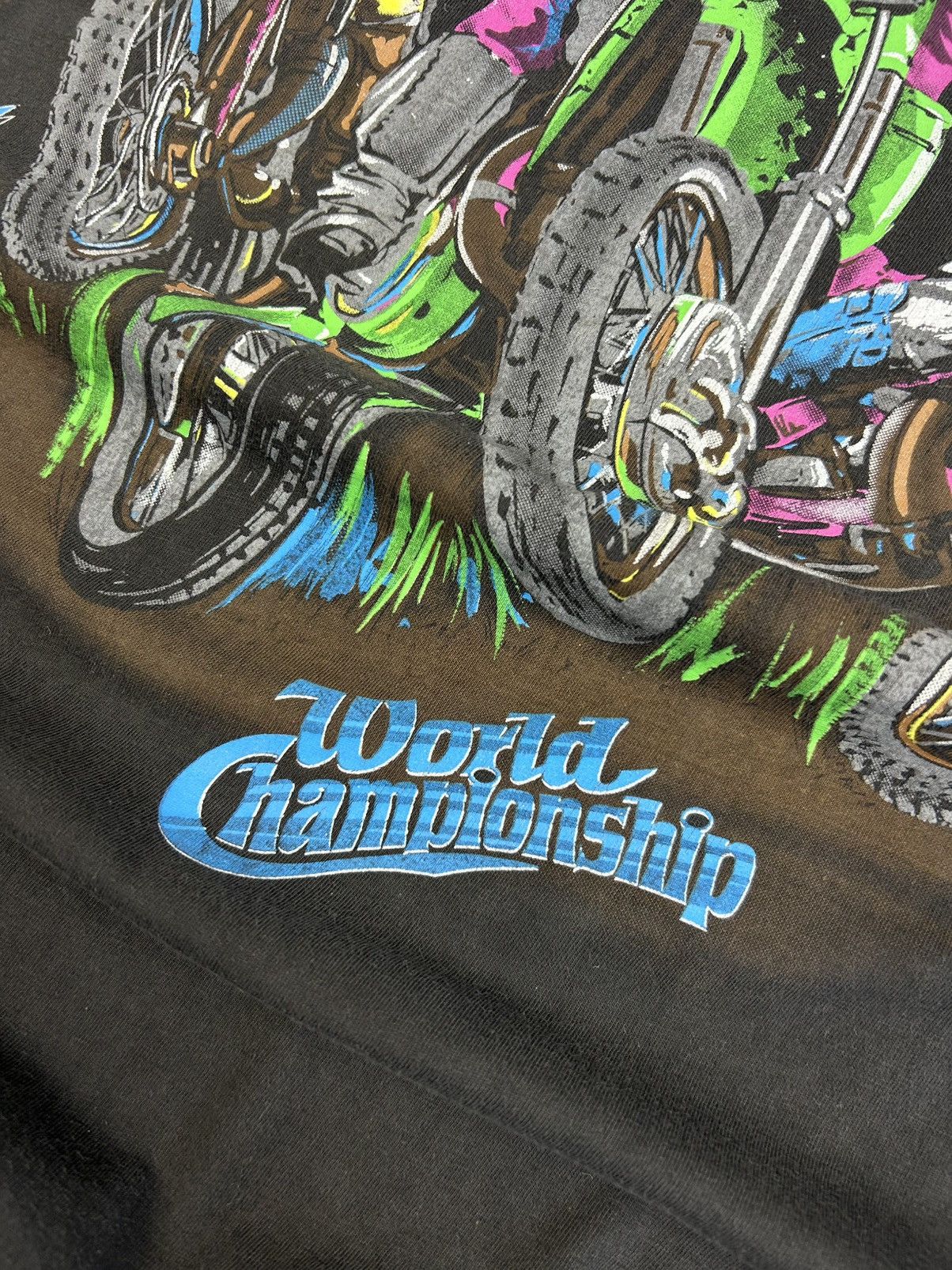 Vintage Vintage Moto Cross Tee World Championship 90s Size US L / EU 52-54 / 3 - 7 Thumbnail