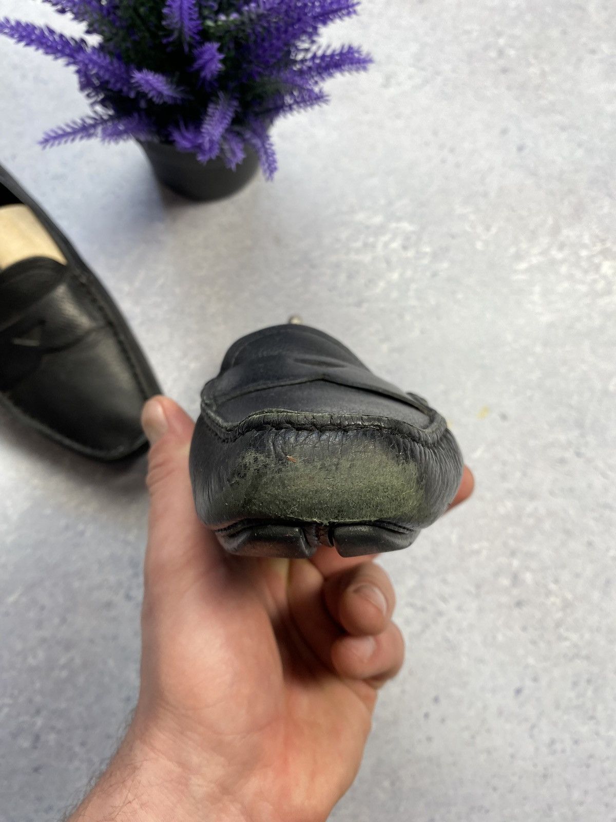 Prada Prada Black Leather Loafers Size EUR 37.5 Size US 5 / EU 37 - 18 Thumbnail