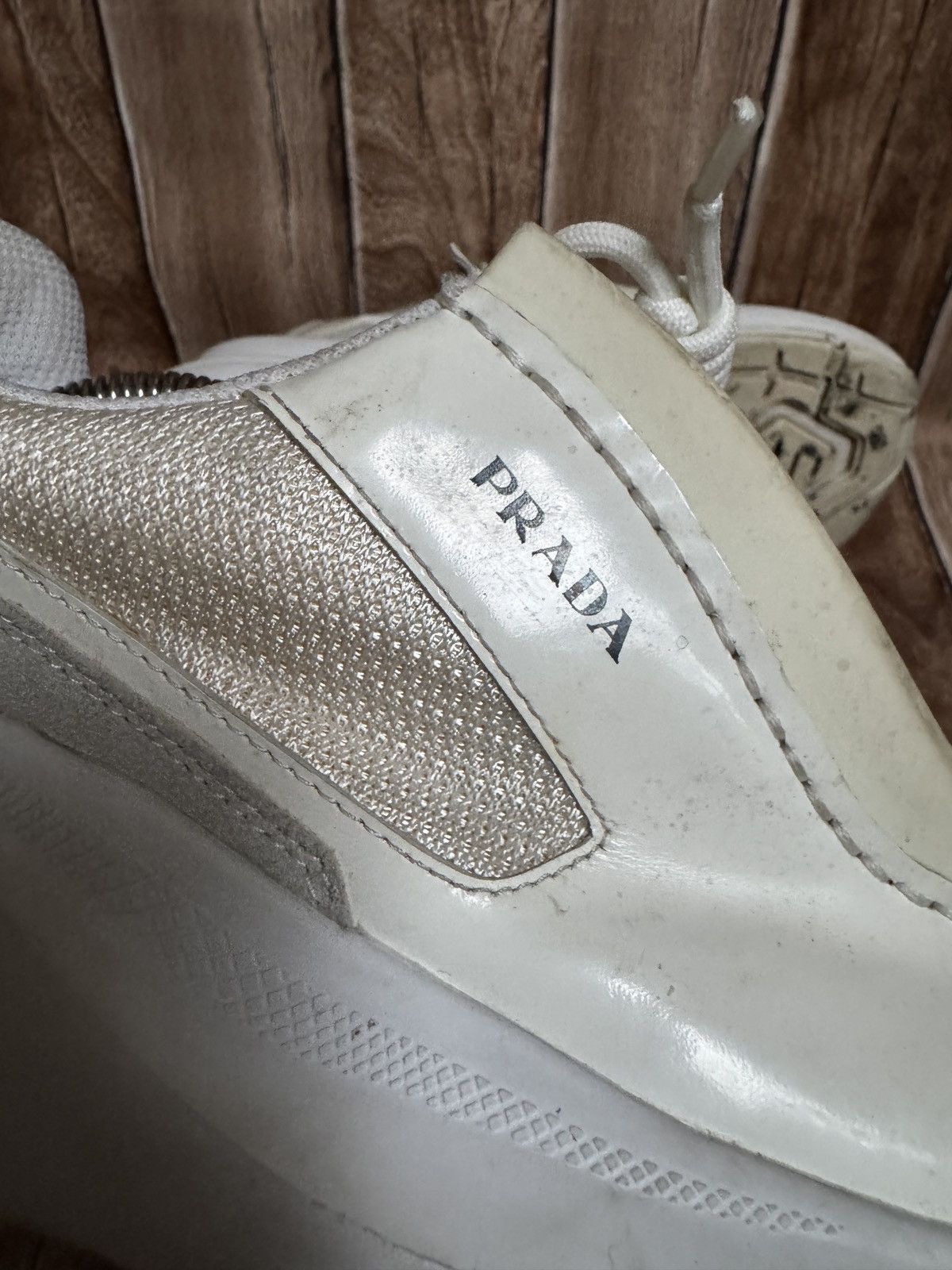 Prada panelled chunky suede sneaker Size US 7.5 / EU 40-41 - 8 Thumbnail
