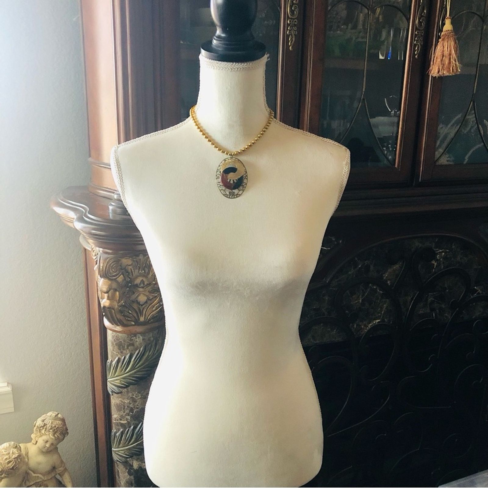 Handmade Handcrafted repurpose medieval look filigree Pearl necklace Size ONE SIZE - 6 Thumbnail