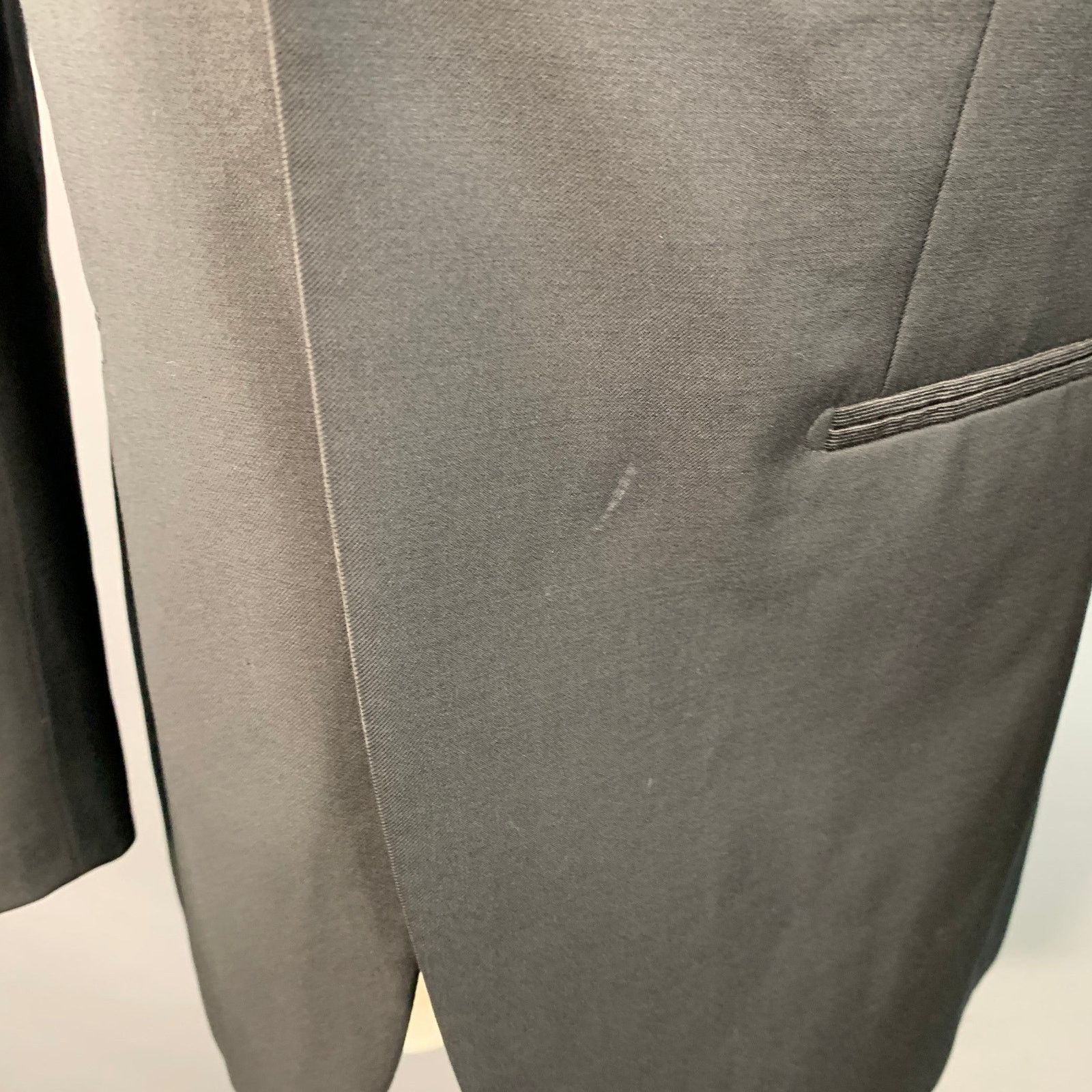 Suitsupply SUITSUPPLY Size 38 Long Black Wool Peak Lapel Sport Coat Size 38L - 7 Thumbnail