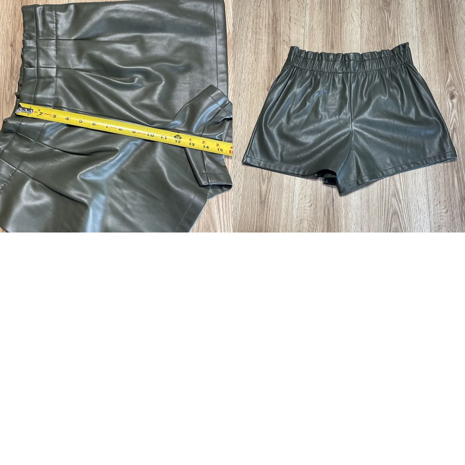 Vintage VINTAGE Versona Faux Leather Chino Shorts Women’s Elastic Waist Size Large Green Size 36" / US 14 / IT 50 - 8 Thumbnail