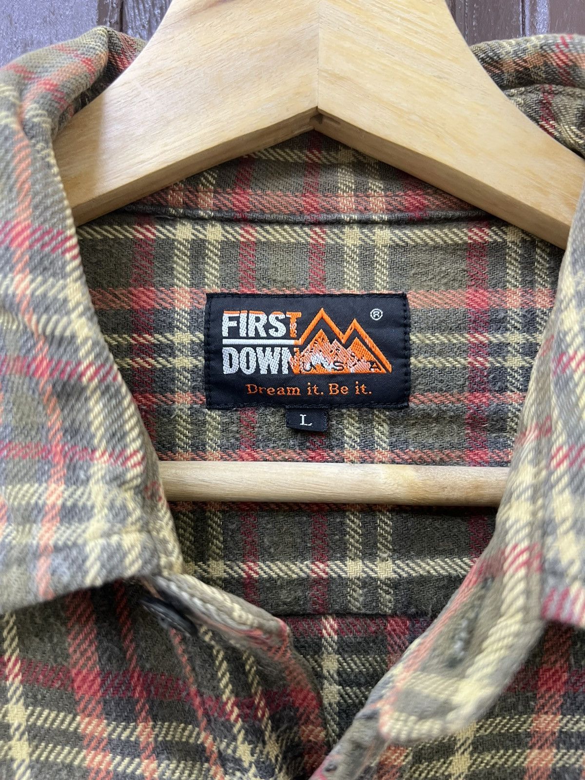 Vintage Vintage First Down Flannel Shirt Size US XL / EU 56 / 4 - 4 Thumbnail