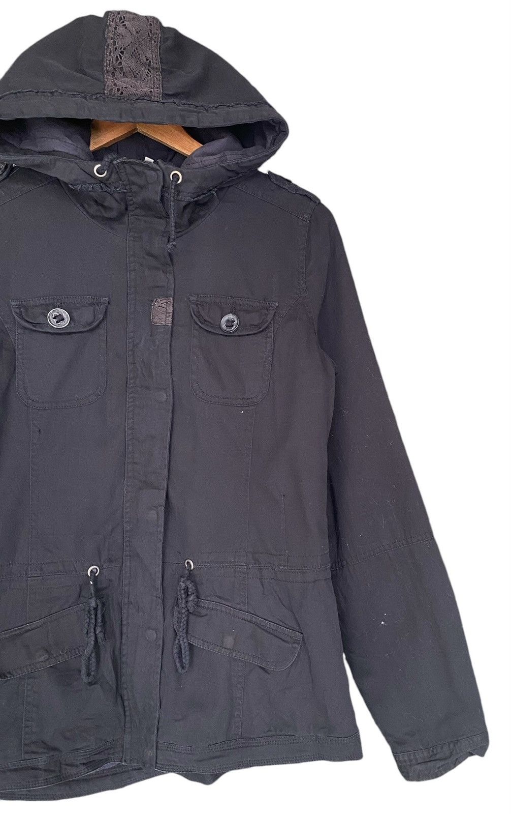 If Only Was True Black ROXY Hoodie Jacket Zipper Size US M / EU 48-50 / 2 - 2 Thumbnail
