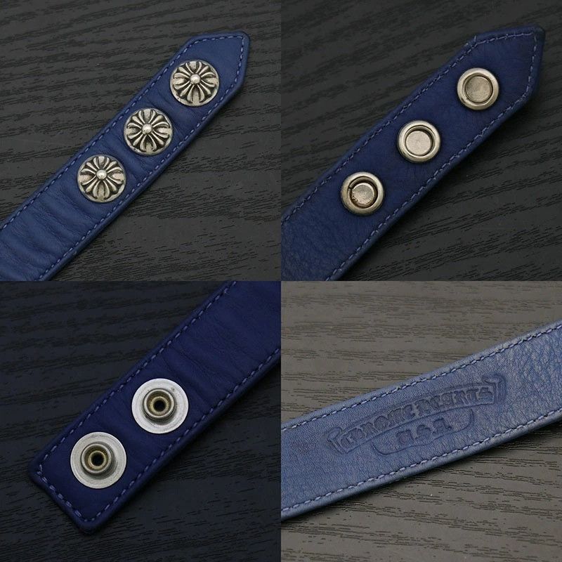 Chrome Hearts CHROME HEARTS 3 BUTTON 2 SNAP LEATHER BRACELET Size ONE SIZE - 4 Thumbnail