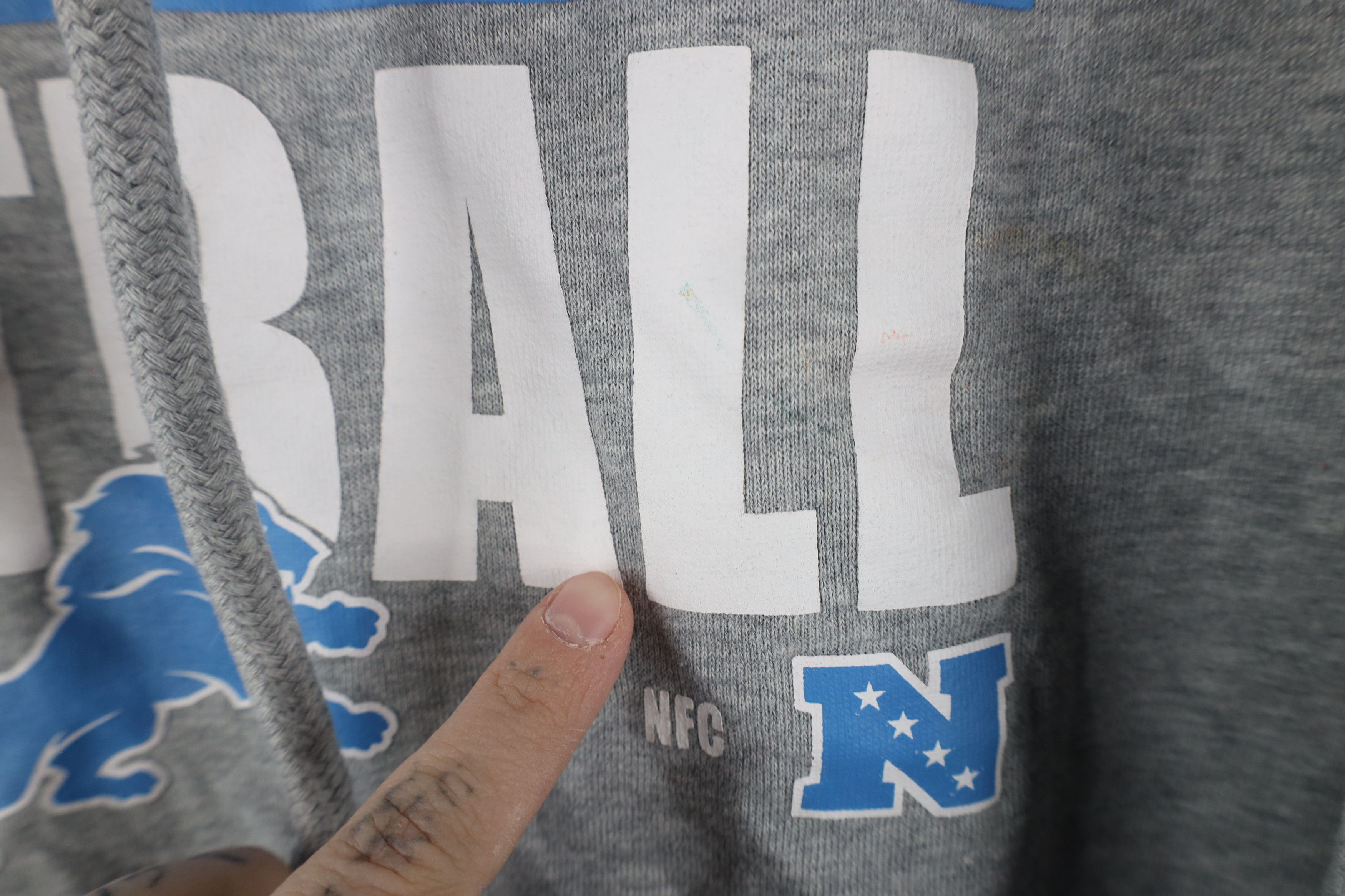 Vintage Vintage Spell Detroit Lions Football Hoodie Sweatshirt Gray Size US M / EU 48-50 / 2 - 6 Thumbnail