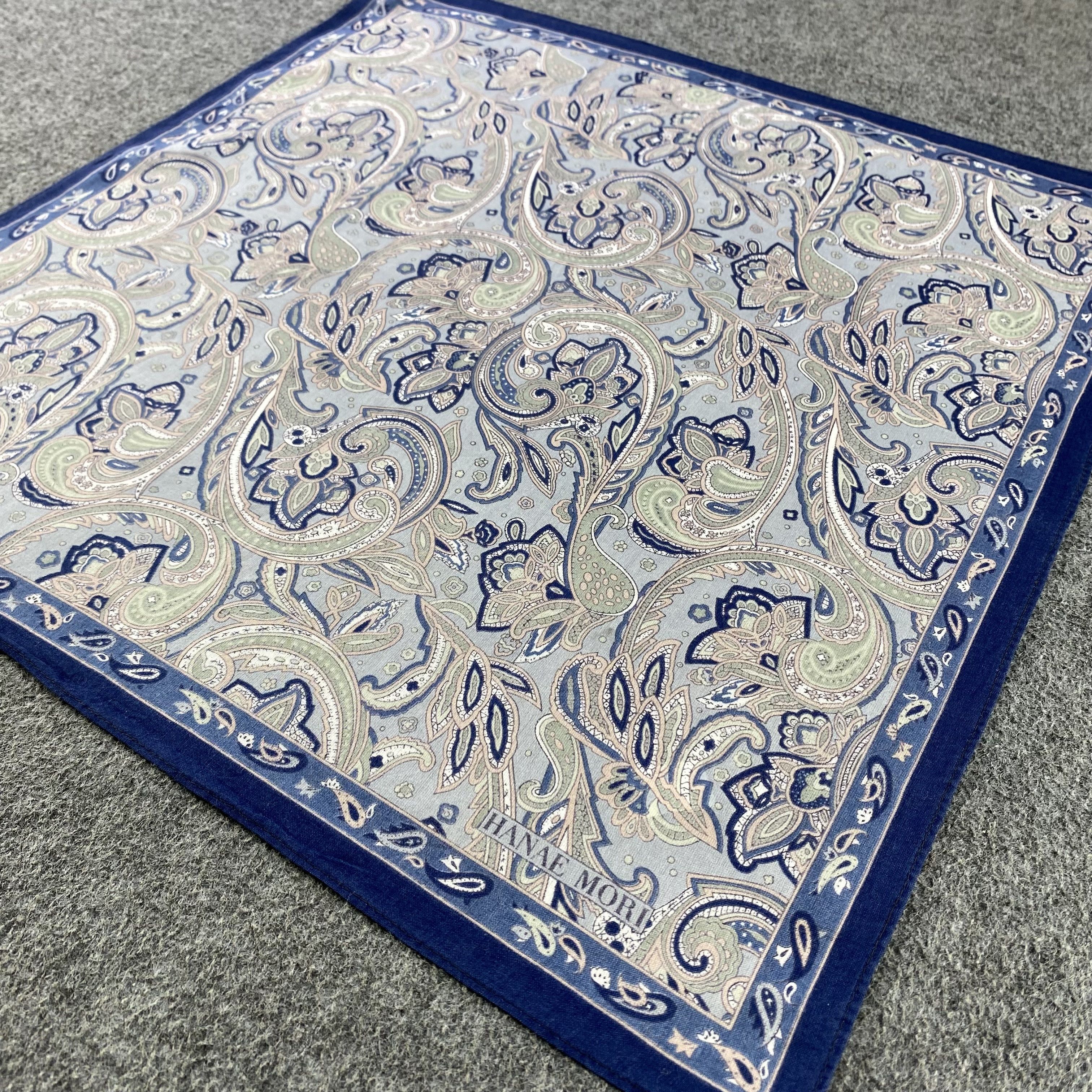 Hanae Mori × Japanese Brand Hanae Mori Paisley Handkerchief/Neckerchief/Bandana HC687 Size ONE SIZE - 2 Thumbnail
