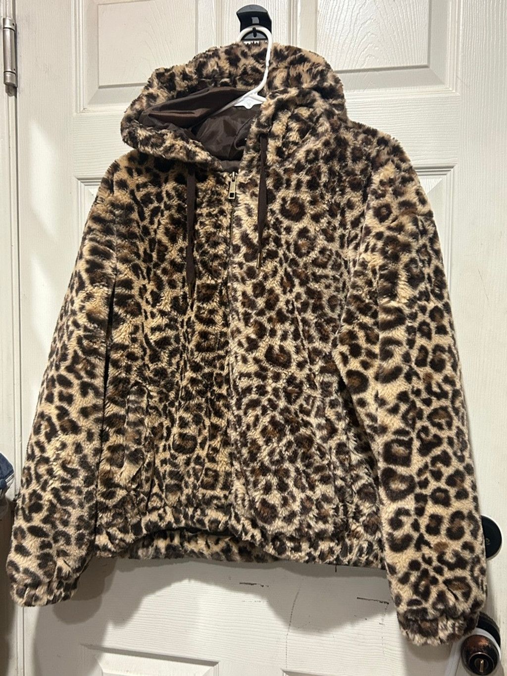 Other Women's Time and Tru Leopard Print Teddy Jacket L Size L / US 10 / IT 46 - 1 Thumbnail