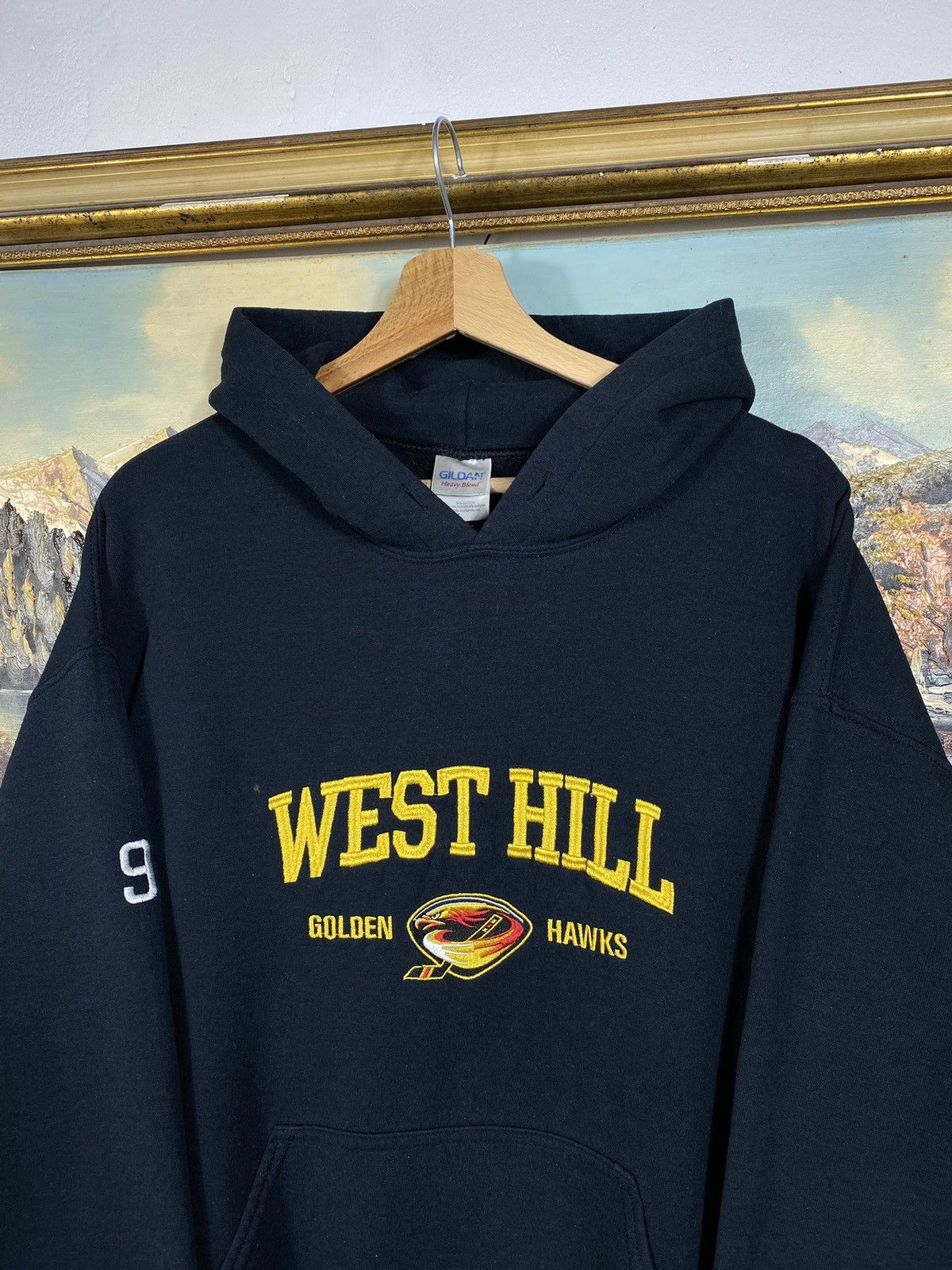 Vintage Vintage Y2k 00s Baggy Oversize Hoodie Sweatshirt West Hill Size US L / EU 52-54 / 3 - 4 Thumbnail