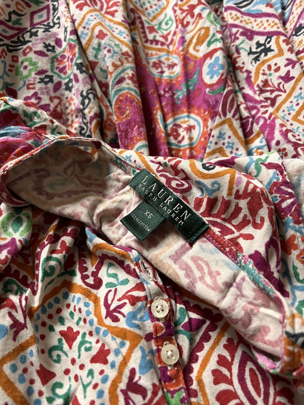 Lauren Ralph Lauren Lauren Ralph Lauren Vintage Cotton Floral Print Maxi Dress Size XS / US 0-2 / IT 36-38 - 6 Thumbnail