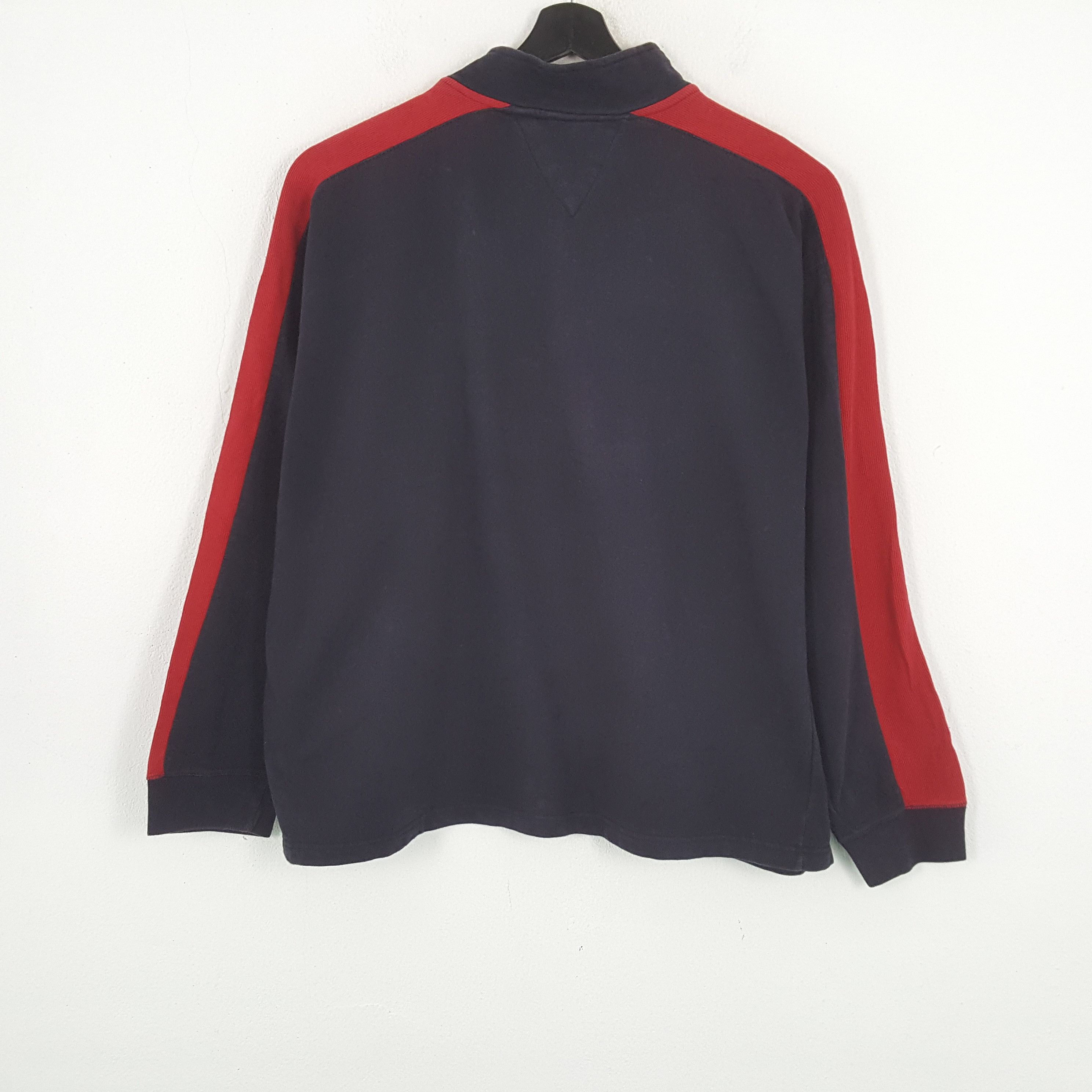 Tommy Hilfiger × Tommy Jeans × Vintage TOMMY HILFIGER Center Spellout Half Zipper Sweatshirt Size US XL / EU 56 / 4 - 3 Thumbnail