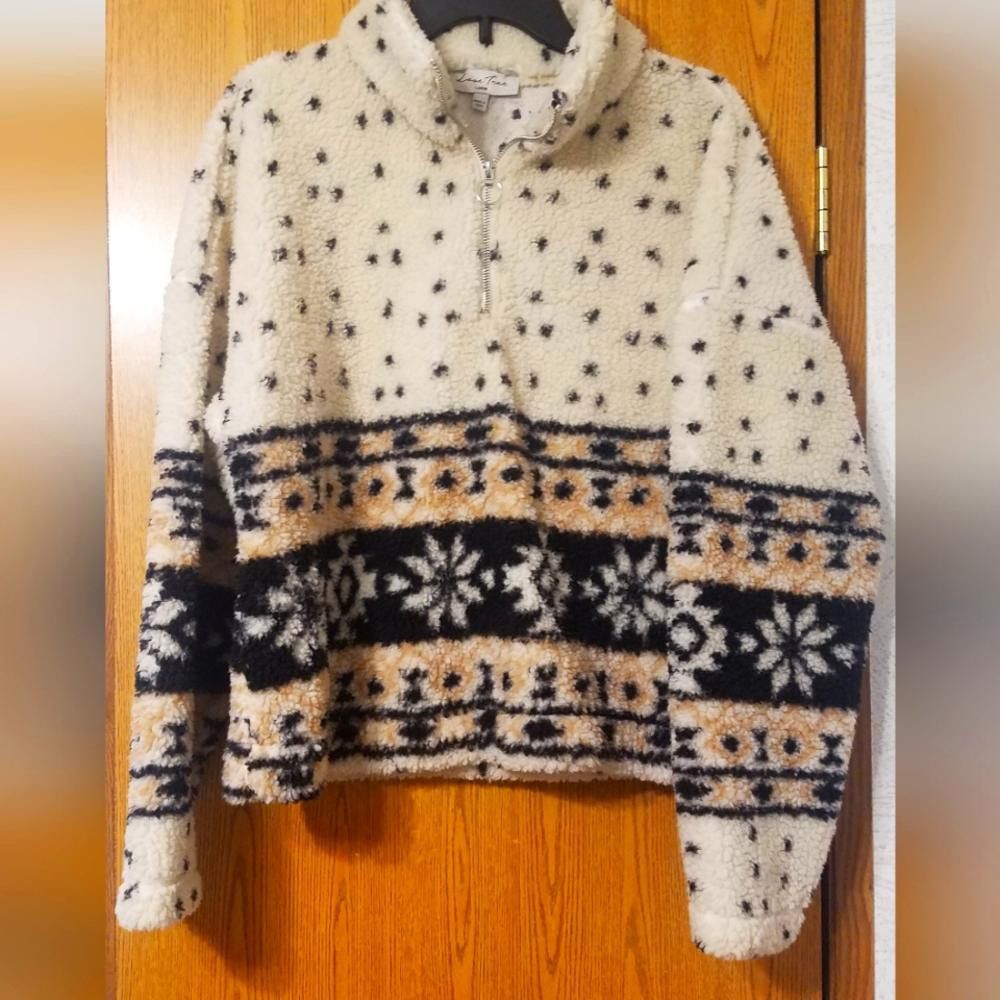 Other Love Tree Cozy Sherpa Pullover with Nordic Pattern Large Size L / US 10 / IT 46 - 1 Thumbnail