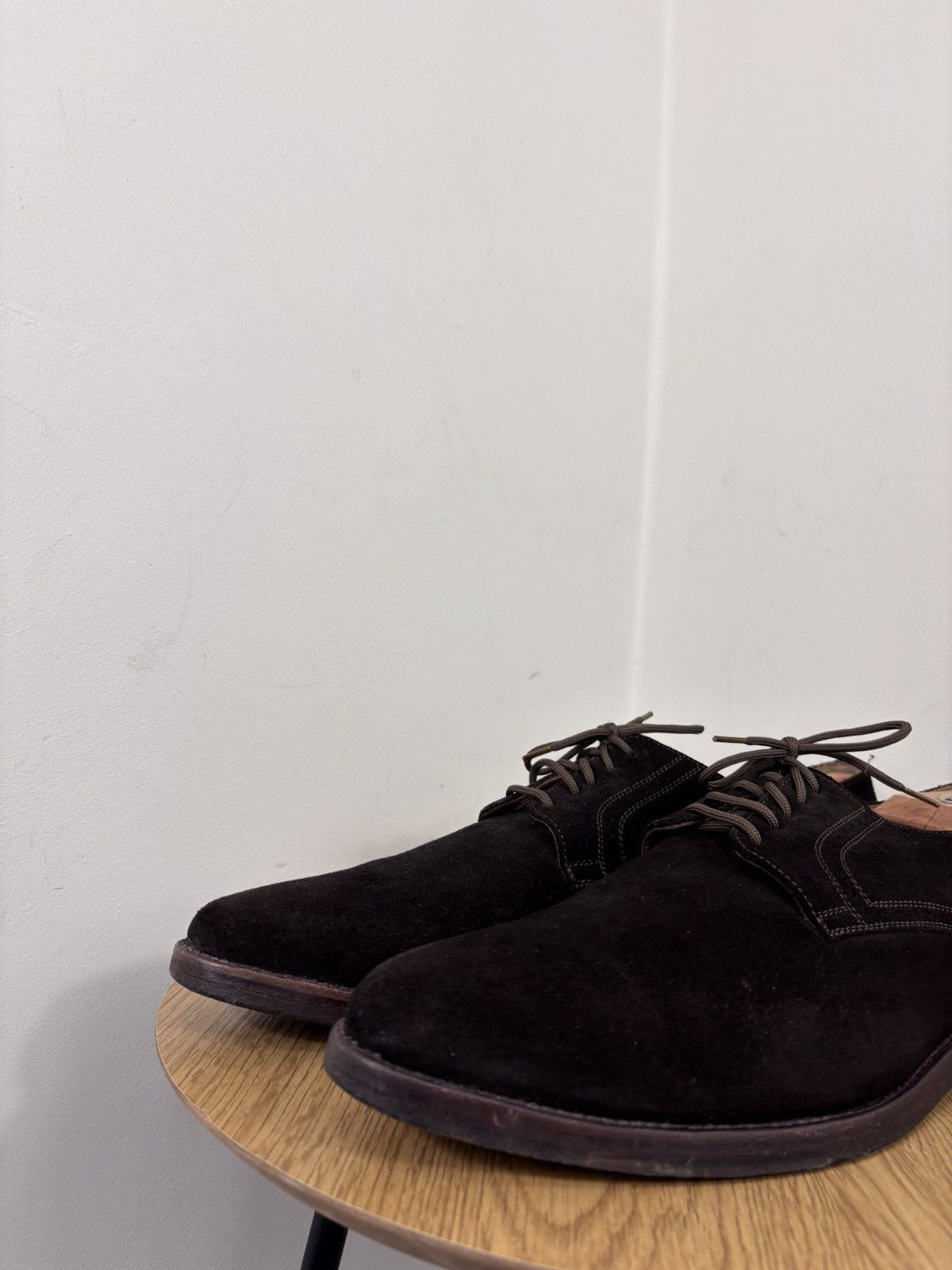 Heinrich Dinkelacker Heinrich Dinkelacker Men’s Dark Brown Suede Leather Shoes Size US 12 / EU 45 - 10 Thumbnail
