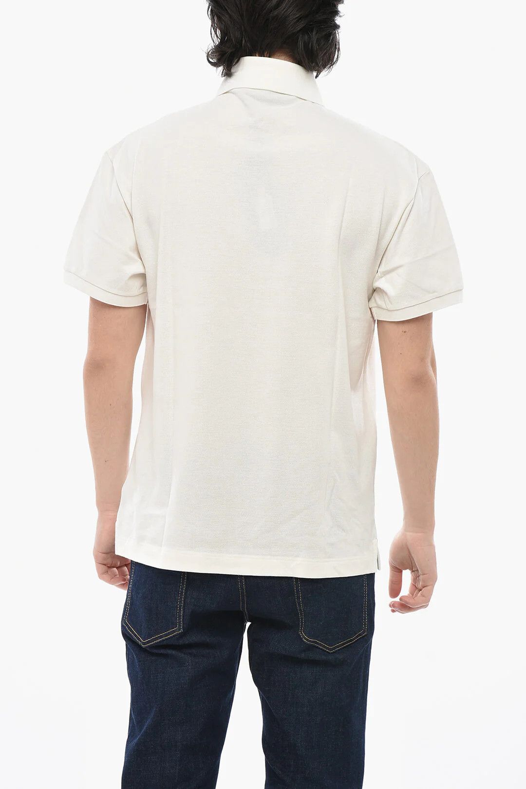 Palm Angels og1mm0226 Embroidered Logo Solid Polo Shirt in White Size US L / EU 52-54 / 3 - 2 Thumbnail