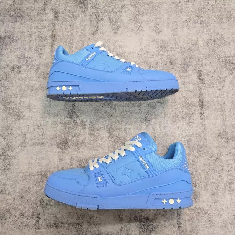 Louis Vuitton Louis Vuitton Trainer Blue Cement shoes Size US 11 / EU 44 - 3 Thumbnail