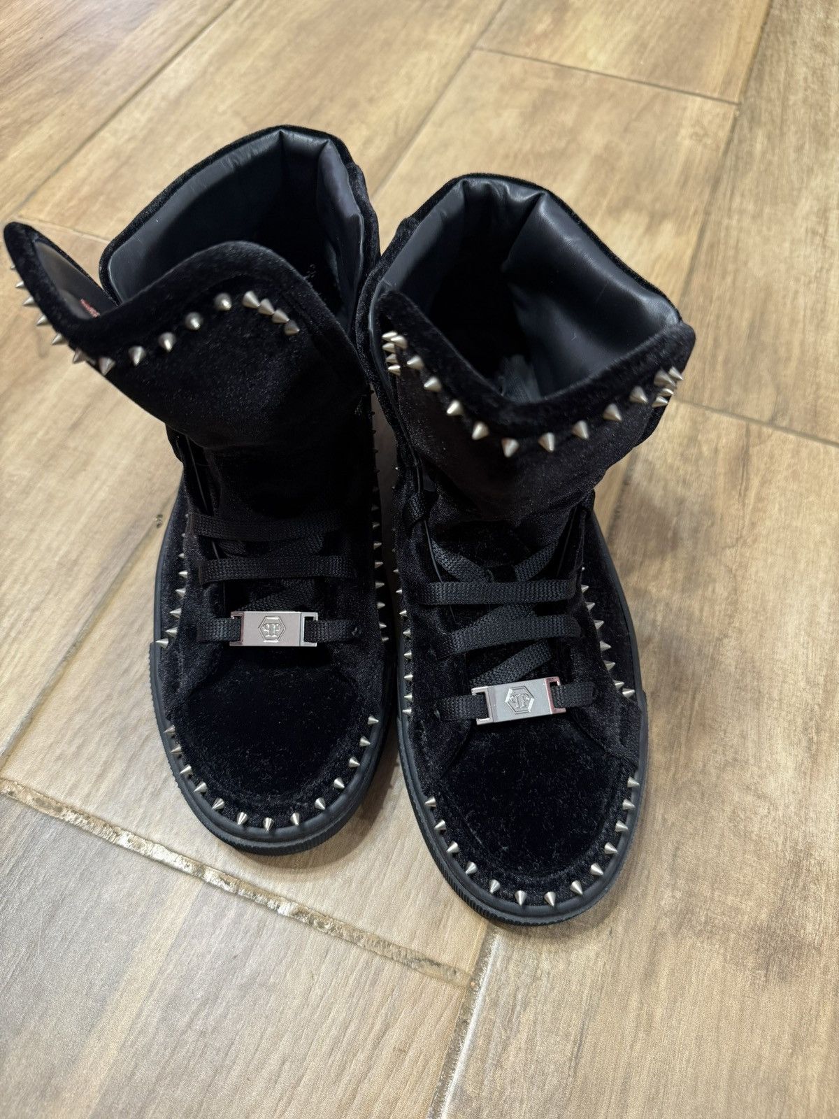 Philipp Plein Philipp Plein archive spike sneakers velvet high top Size US 8 / EU 41 - 12 Thumbnail