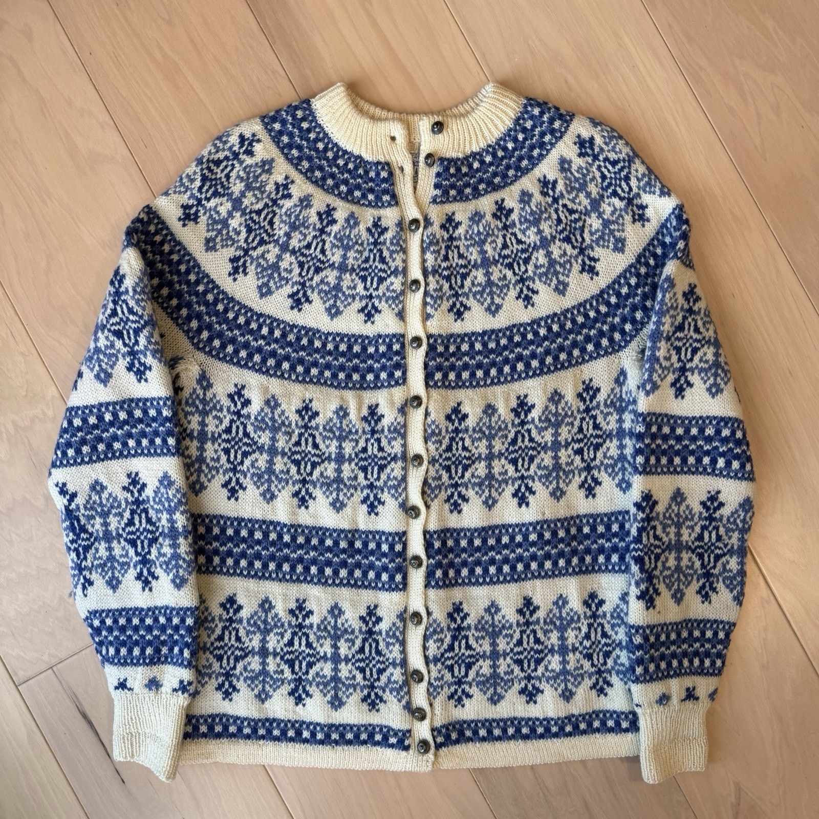 Vintage Vintage Paul Mage Cardigan Women's L Blue Nordic Art Heavy Size L / US 10 / IT 46 - 2 Thumbnail